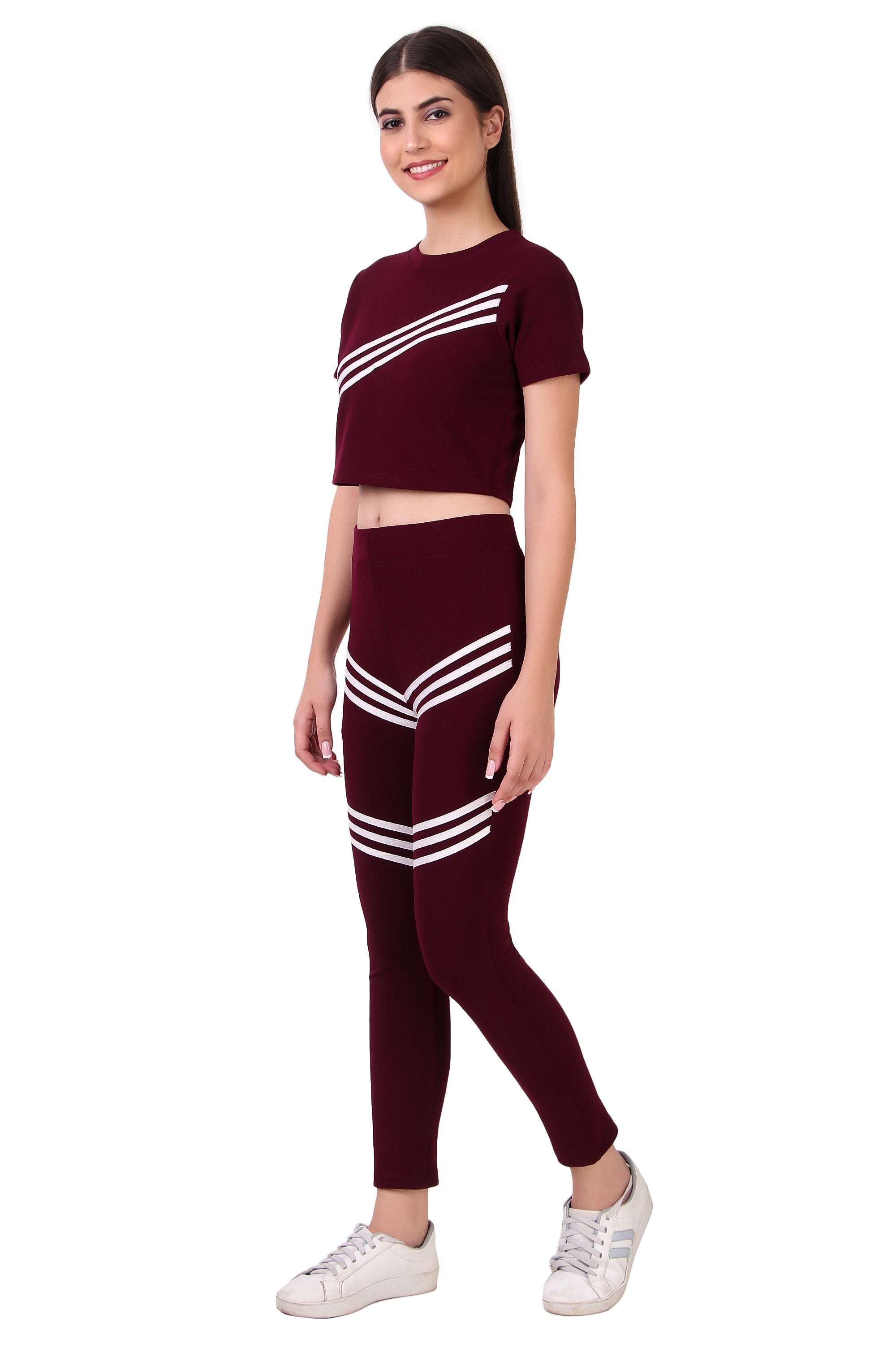 Zicada Women's Atheletic Gym Running Sports Track Suit | Co-ord set | Running Suit for Girls & Women