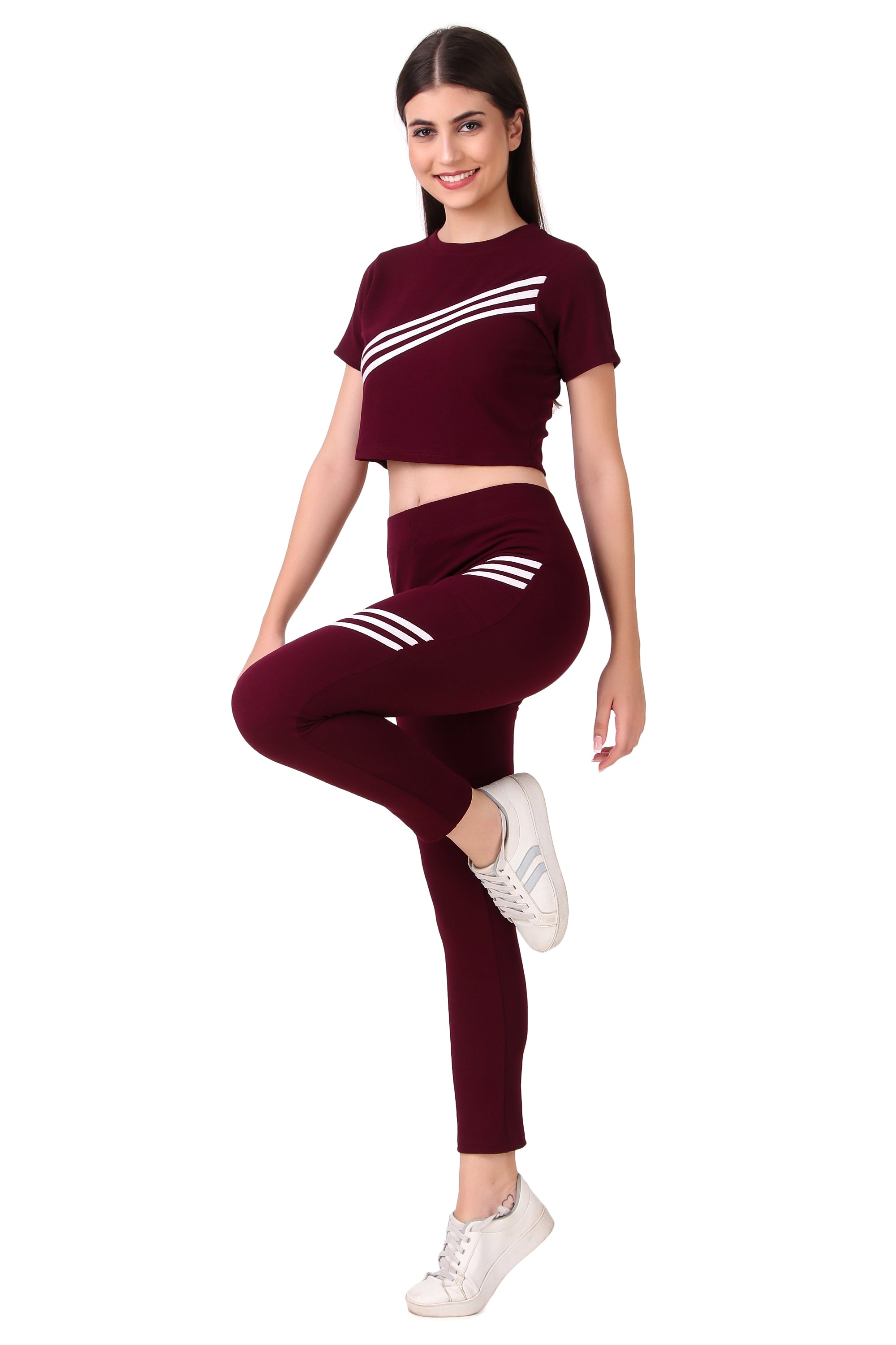 Zicada Women's Atheletic Gym Running Sports Track Suit | Co-ord set | Running Suit for Girls & Women