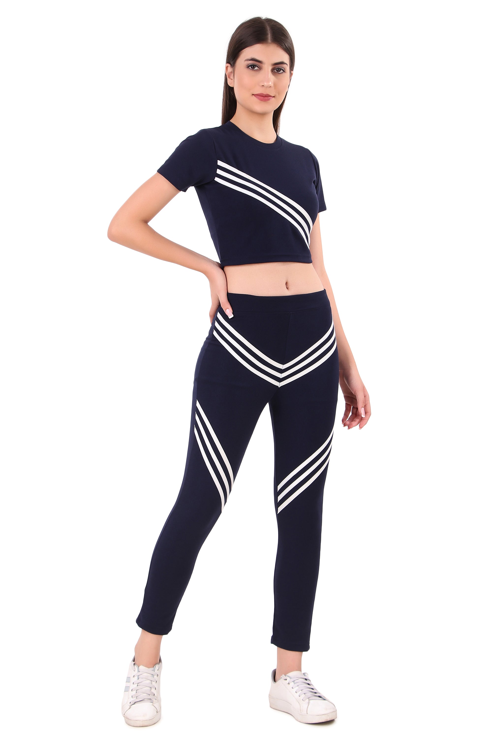 Zicada Women's Atheletic Gym Running Sports Track Suit | Co-ord set | Running Suit for Girls & Women