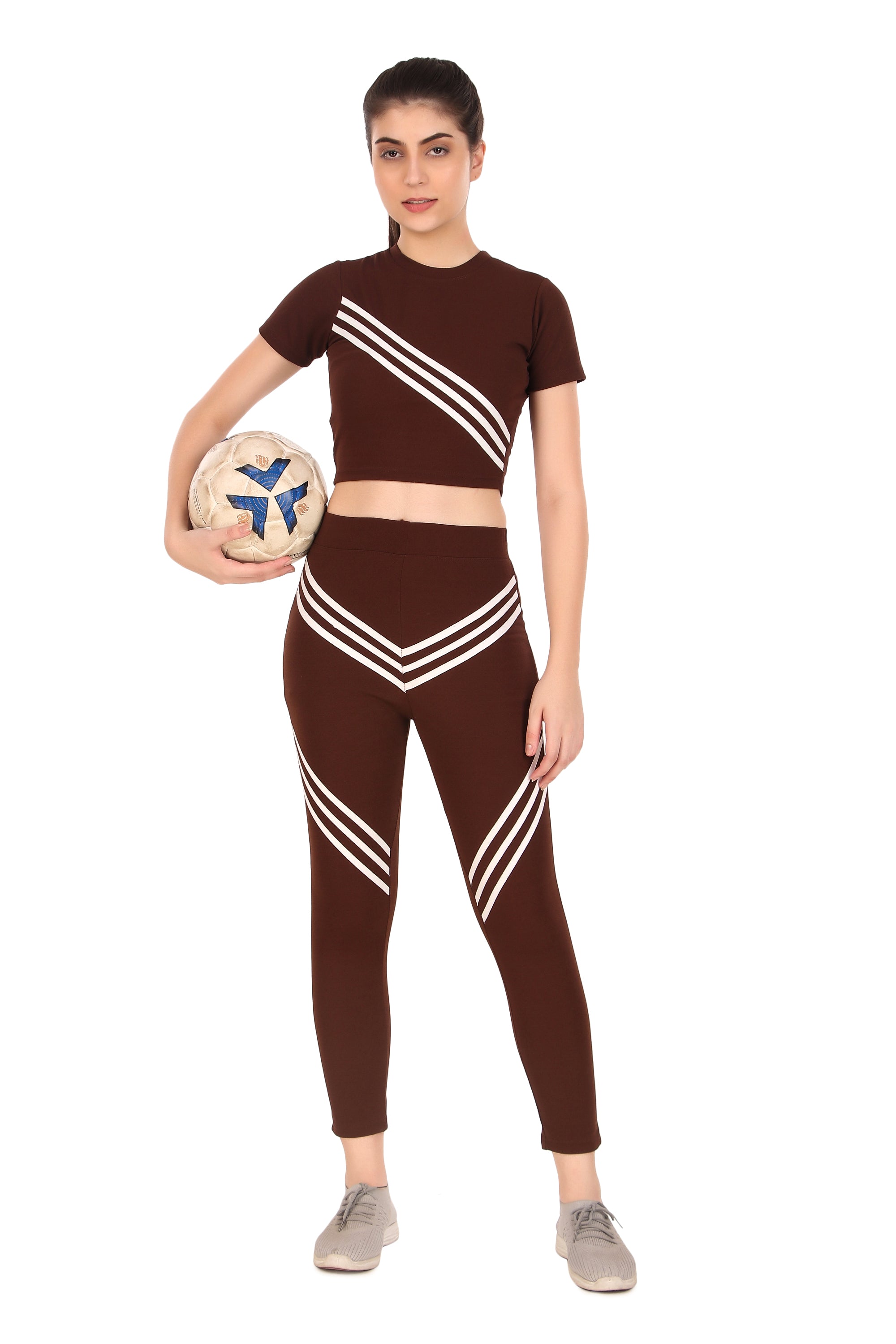 Zicada Women's Atheletic Gym Running Sports Track Suit | Co-ord set | Running Suit for Girls & Women