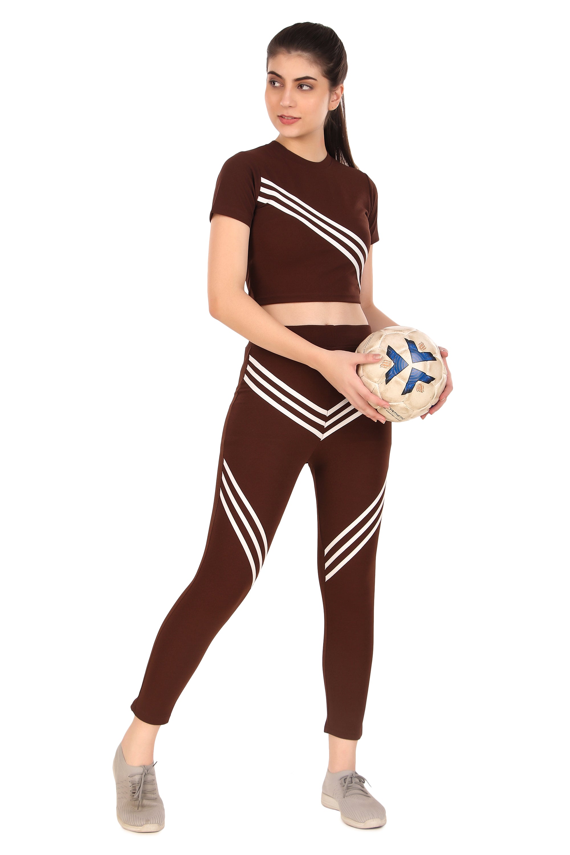 Zicada Women's Atheletic Gym Running Sports Track Suit | Co-ord set | Running Suit for Girls & Women
