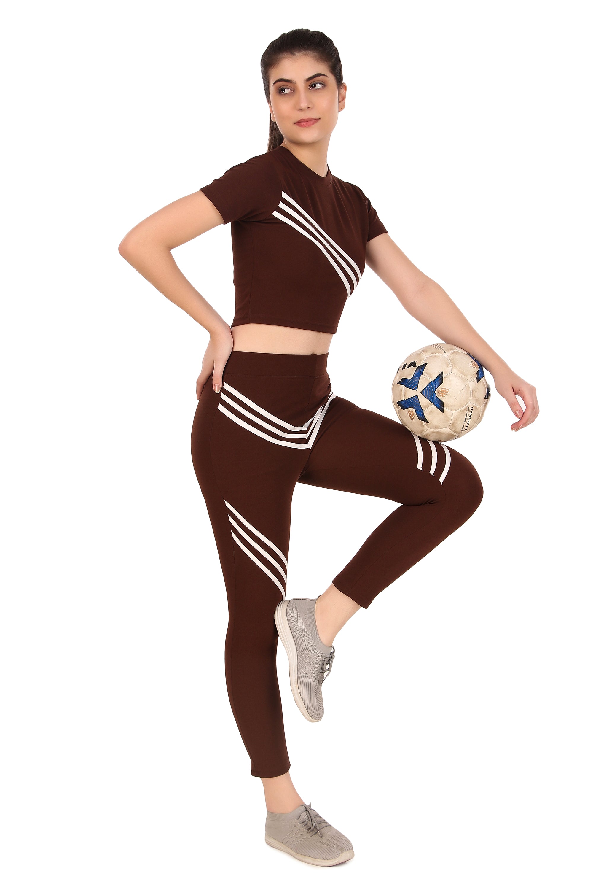 Zicada Women's Atheletic Gym Running Sports Track Suit | Co-ord set | Running Suit for Girls & Women