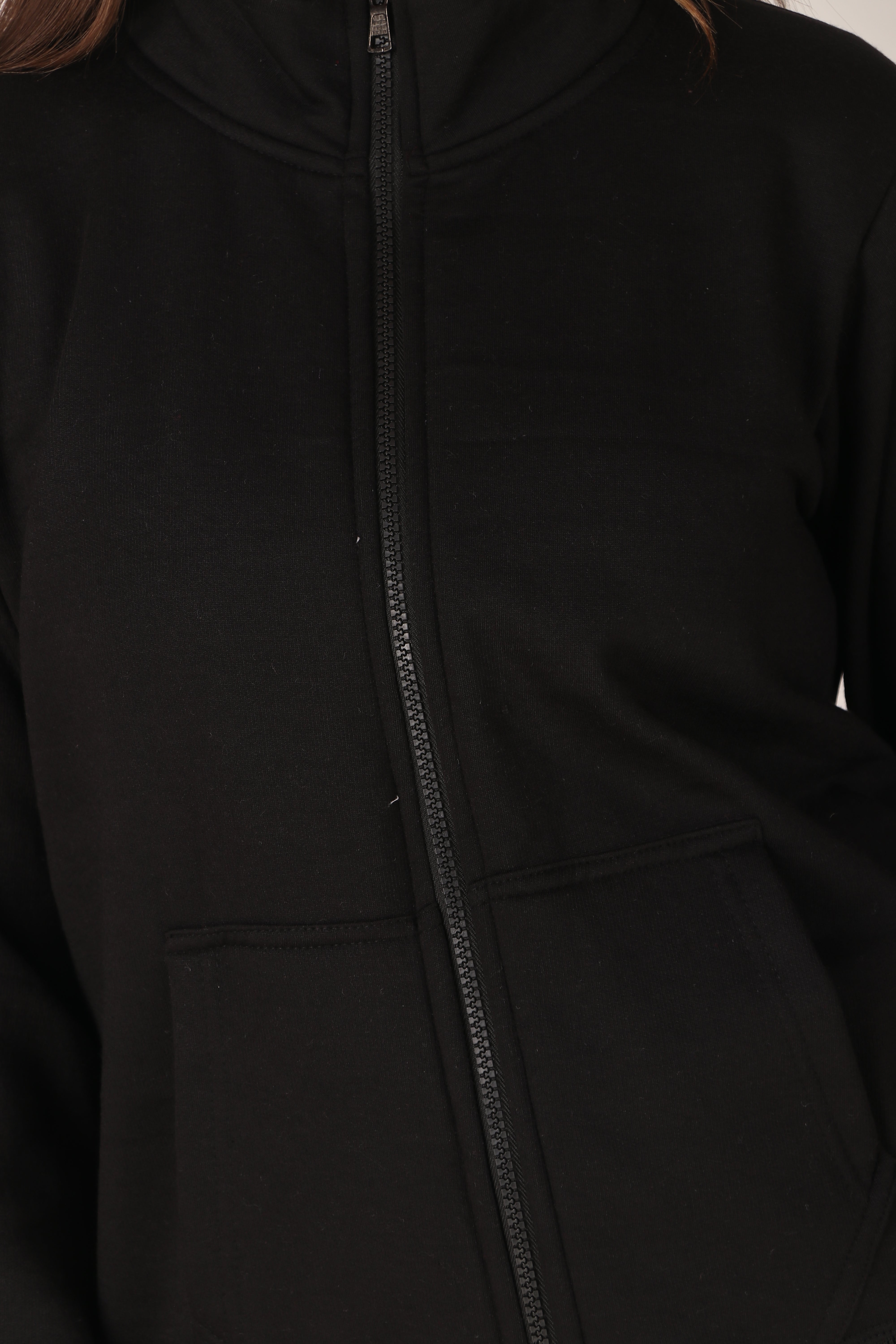 Women's Zipper Hoodie Lightweight Cotton Blend Jacket, Adjustable Hood, Casual Style