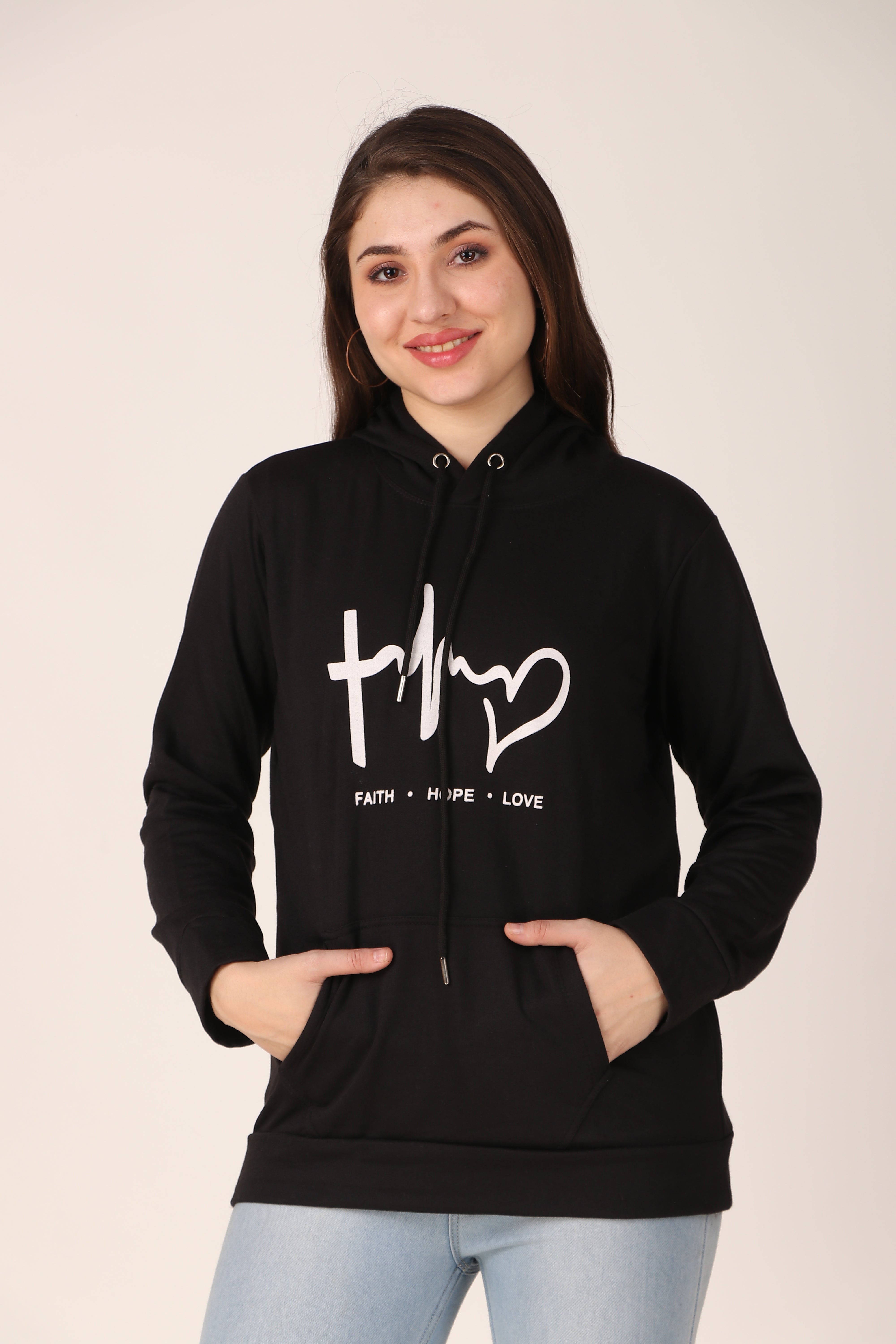 Women's Printed Hoodie Graphic Pullover Hoodie with Hood, Long Sleeve