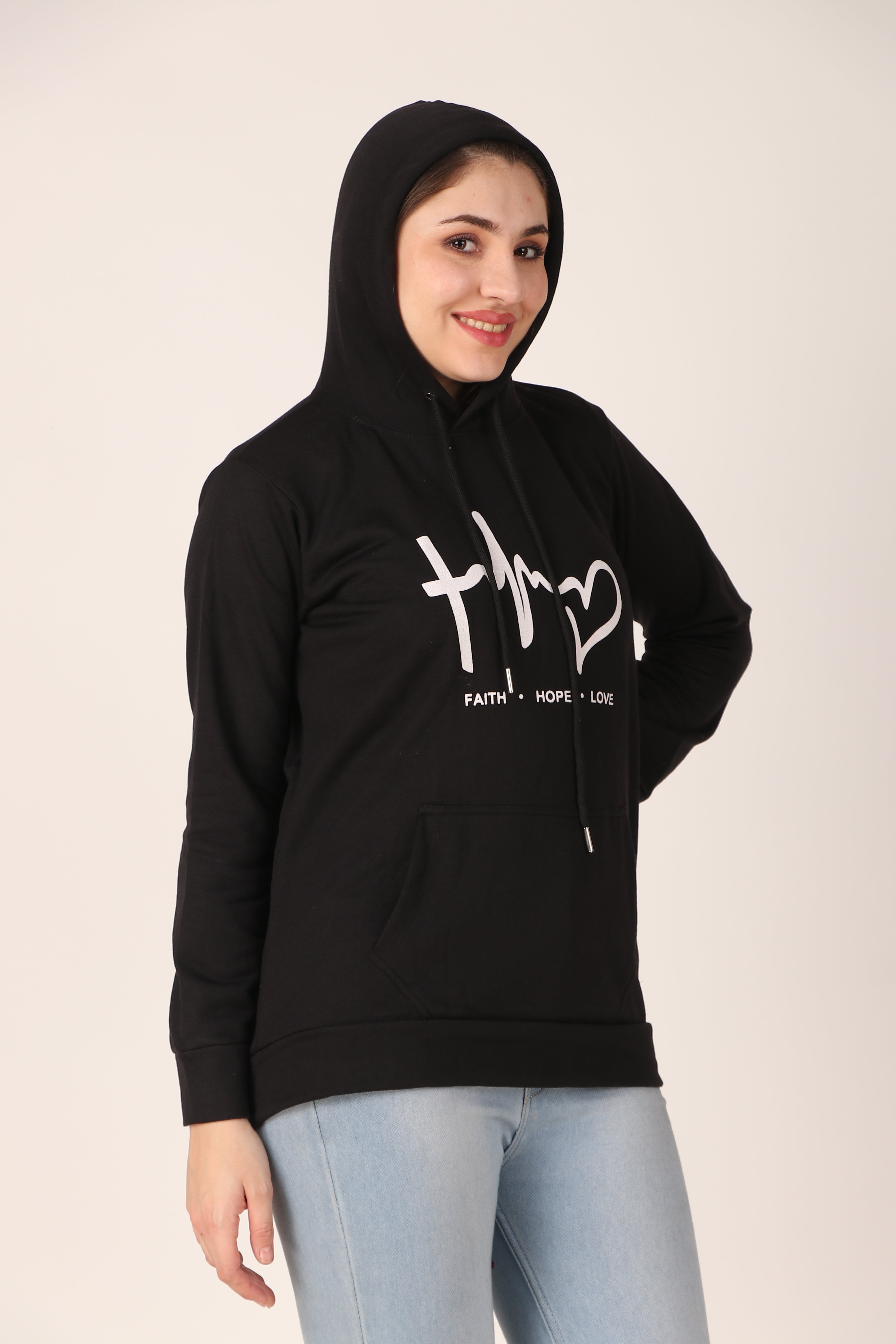 Women's Printed Hoodie Graphic Pullover Hoodie with Hood, Long Sleeve