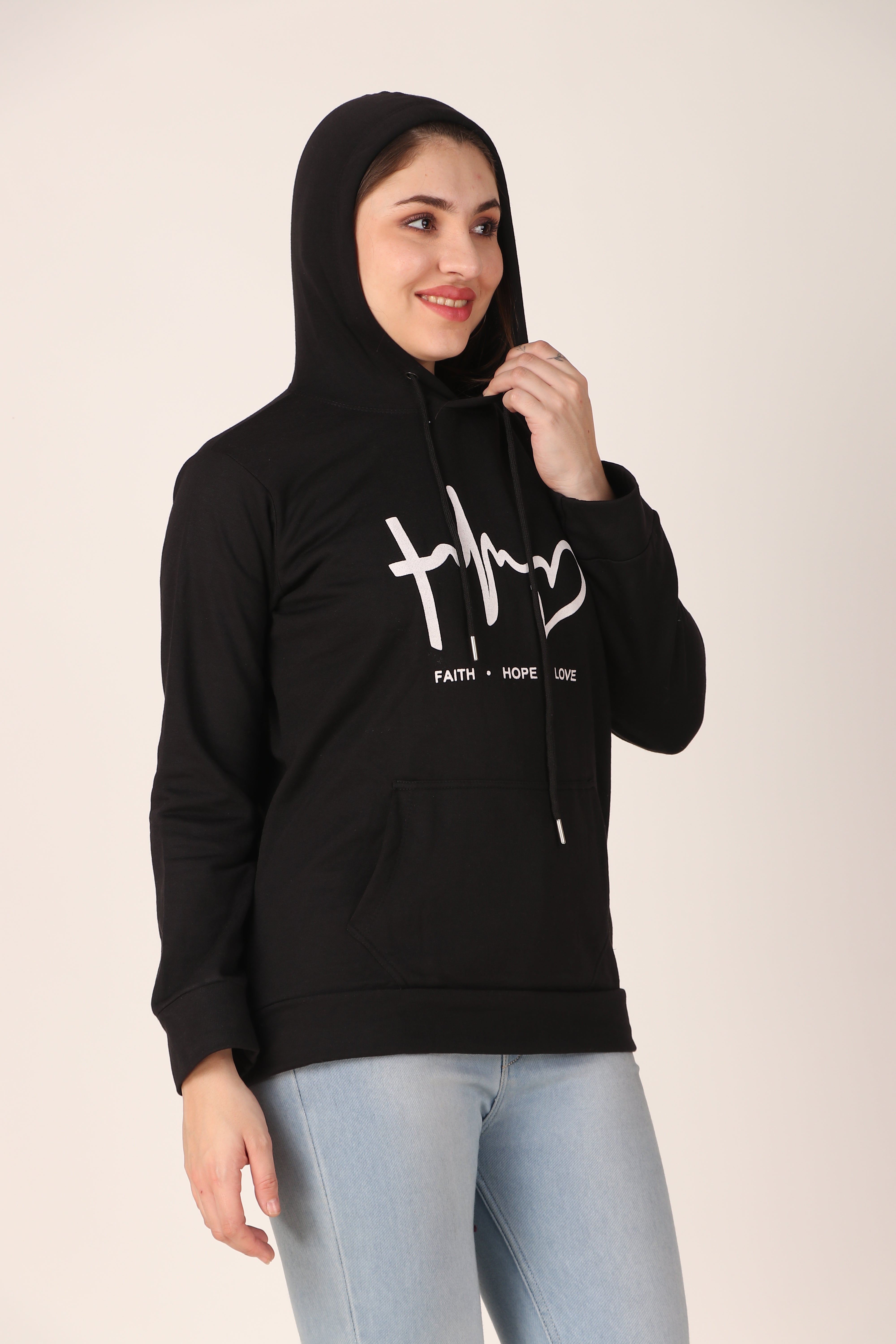 Women's Printed Hoodie Graphic Pullover Hoodie with Hood, Long Sleeve