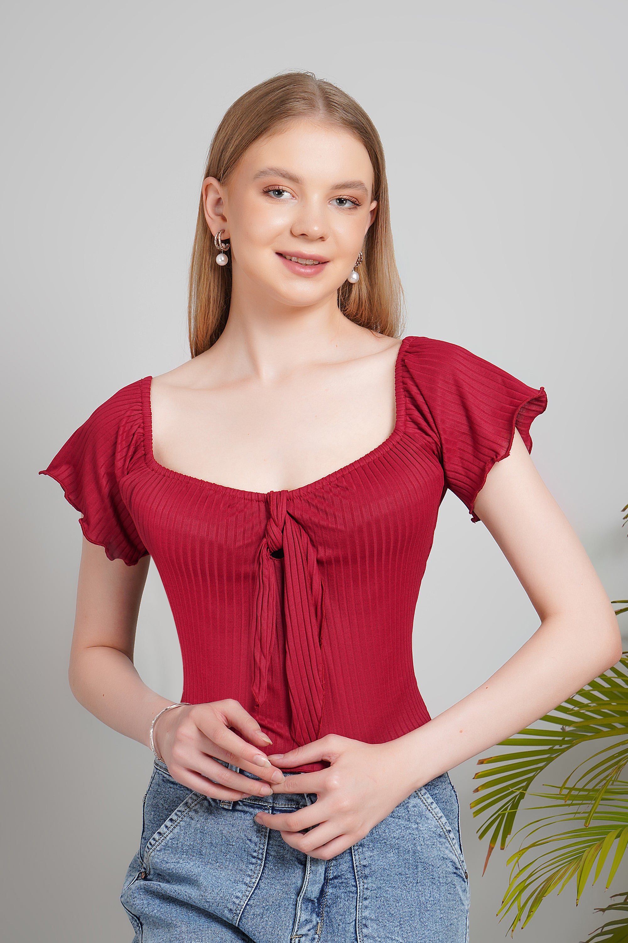 Women's Cotton Crop Top, Short Sleeve, Regular Fit