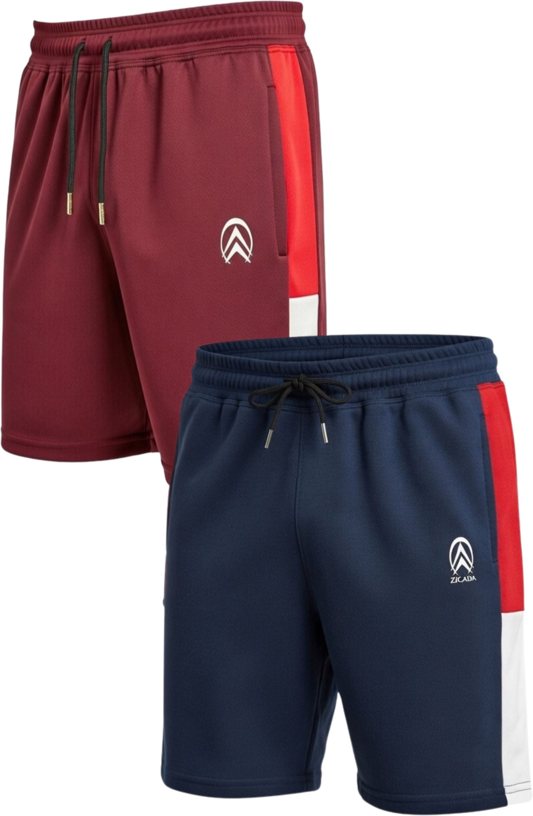 Zicada Men’s Polyester Sports Shorts (Pack of 2) | Lightweight Quick-Dry Gym & Running Shorts for Daily Wear