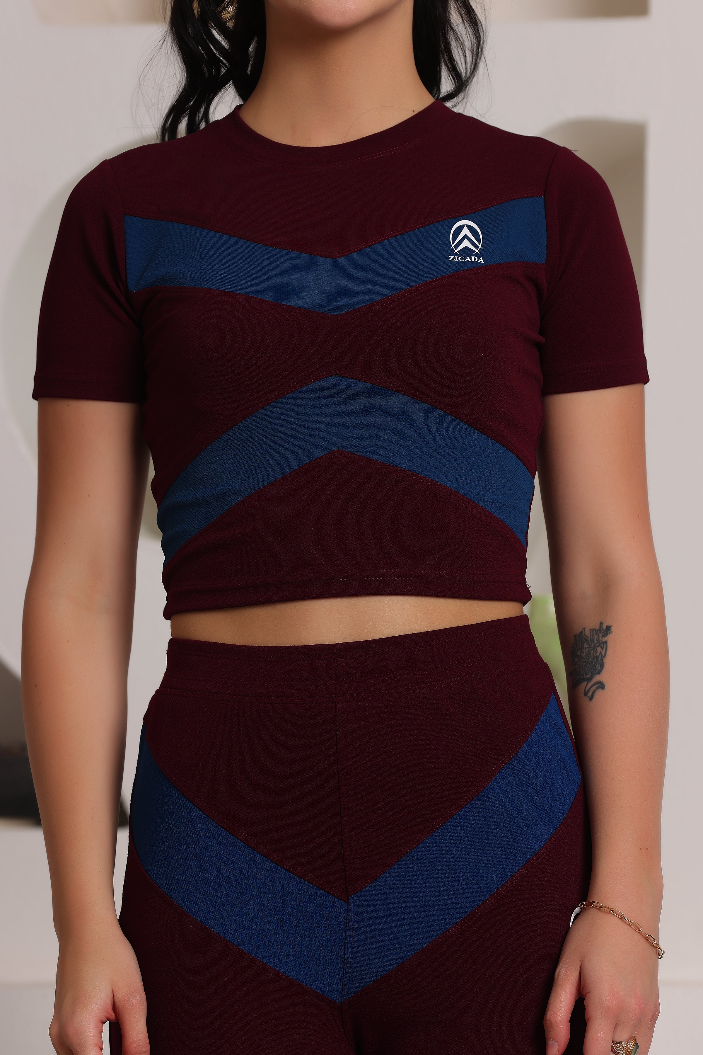ZICADA Women's Top & Bottom Set Gym Wear | Running Wear | Sports Running Suits for Girls/Women's.