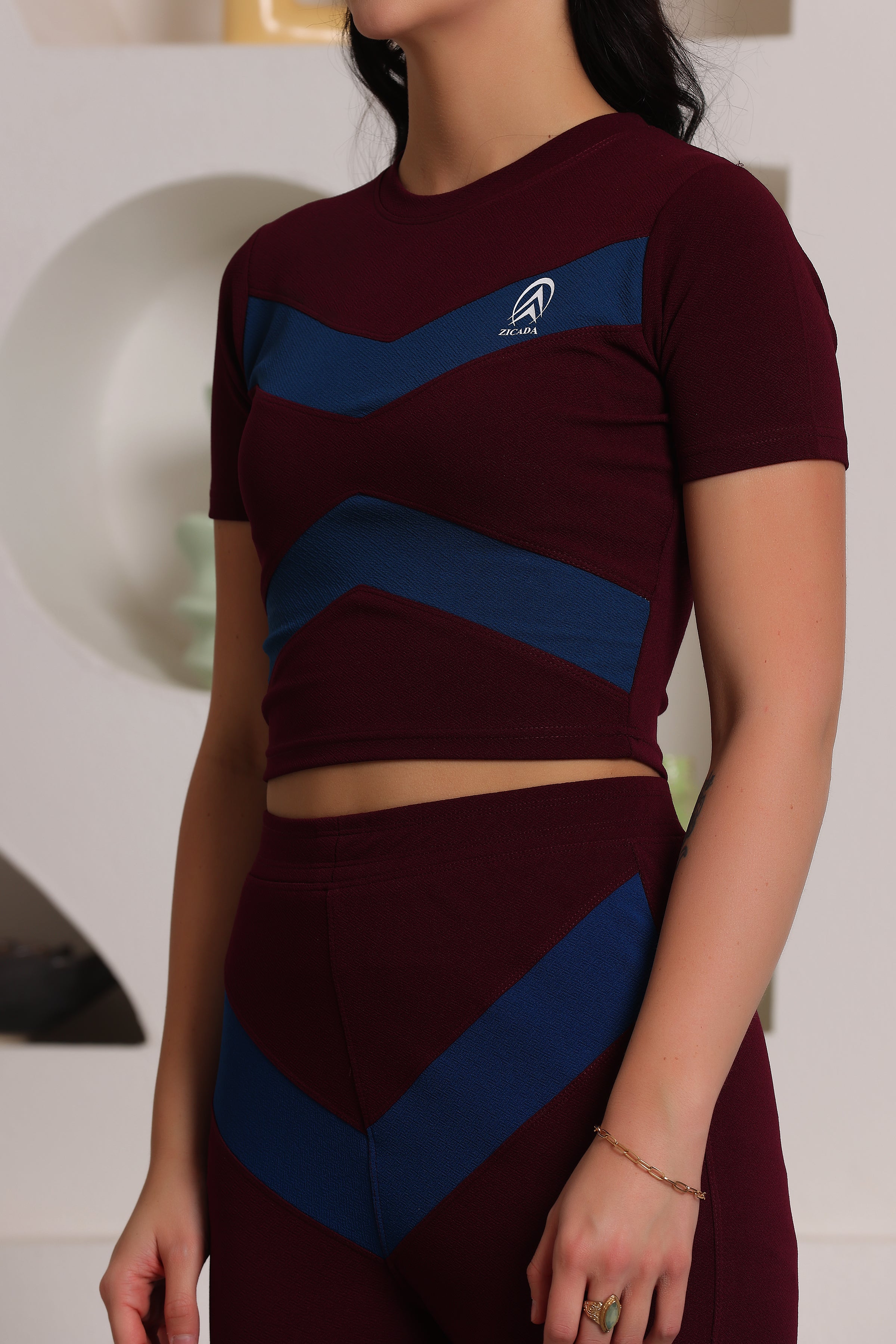 ZICADA Women's Top & Bottom Set Gym Wear | Running Wear | Sports Running Suits for Girls/Women's.