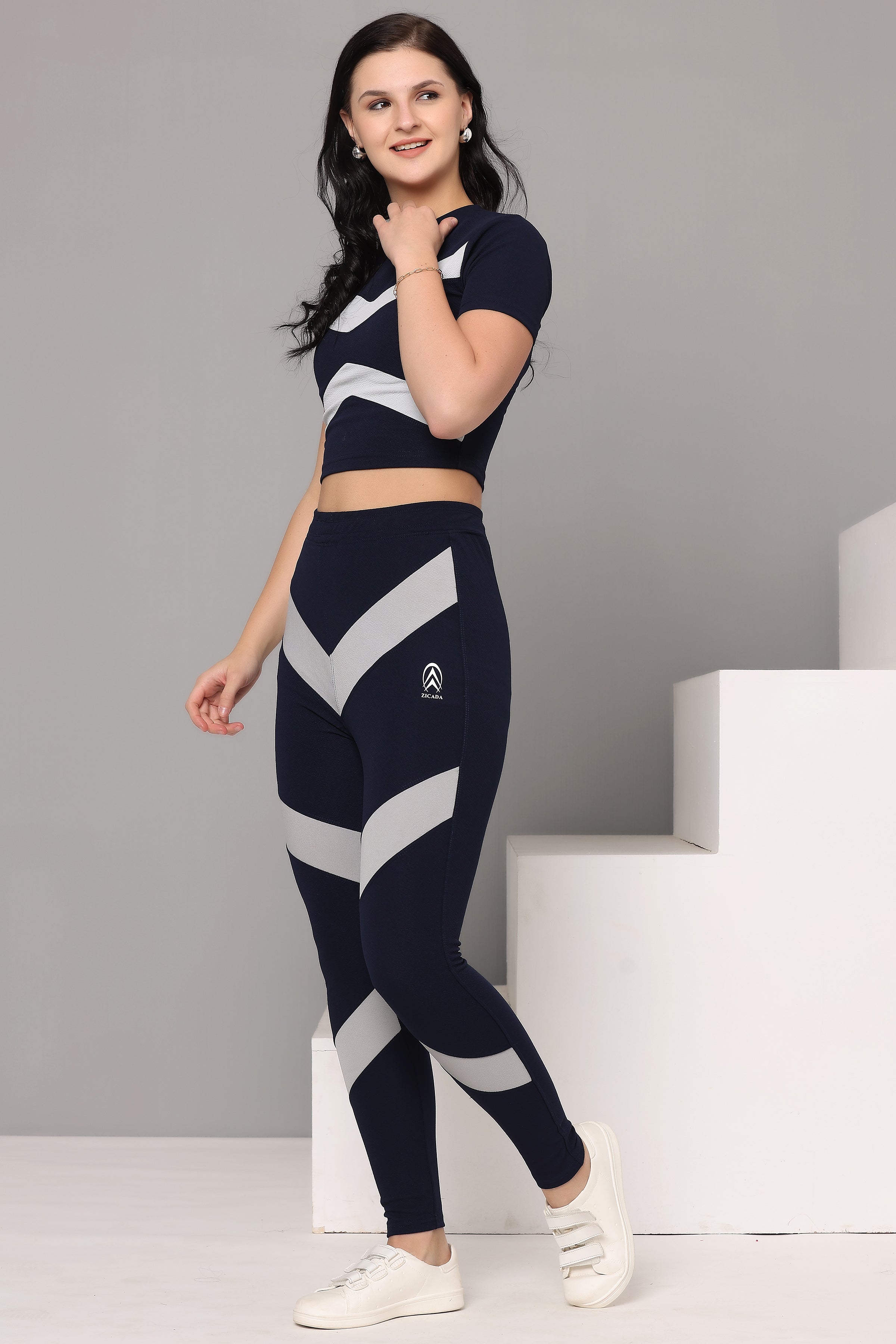 ZICADA Women's Top & Bottom Set Gym Wear | Running Wear | Sports Running Suits for Girls/Women's.