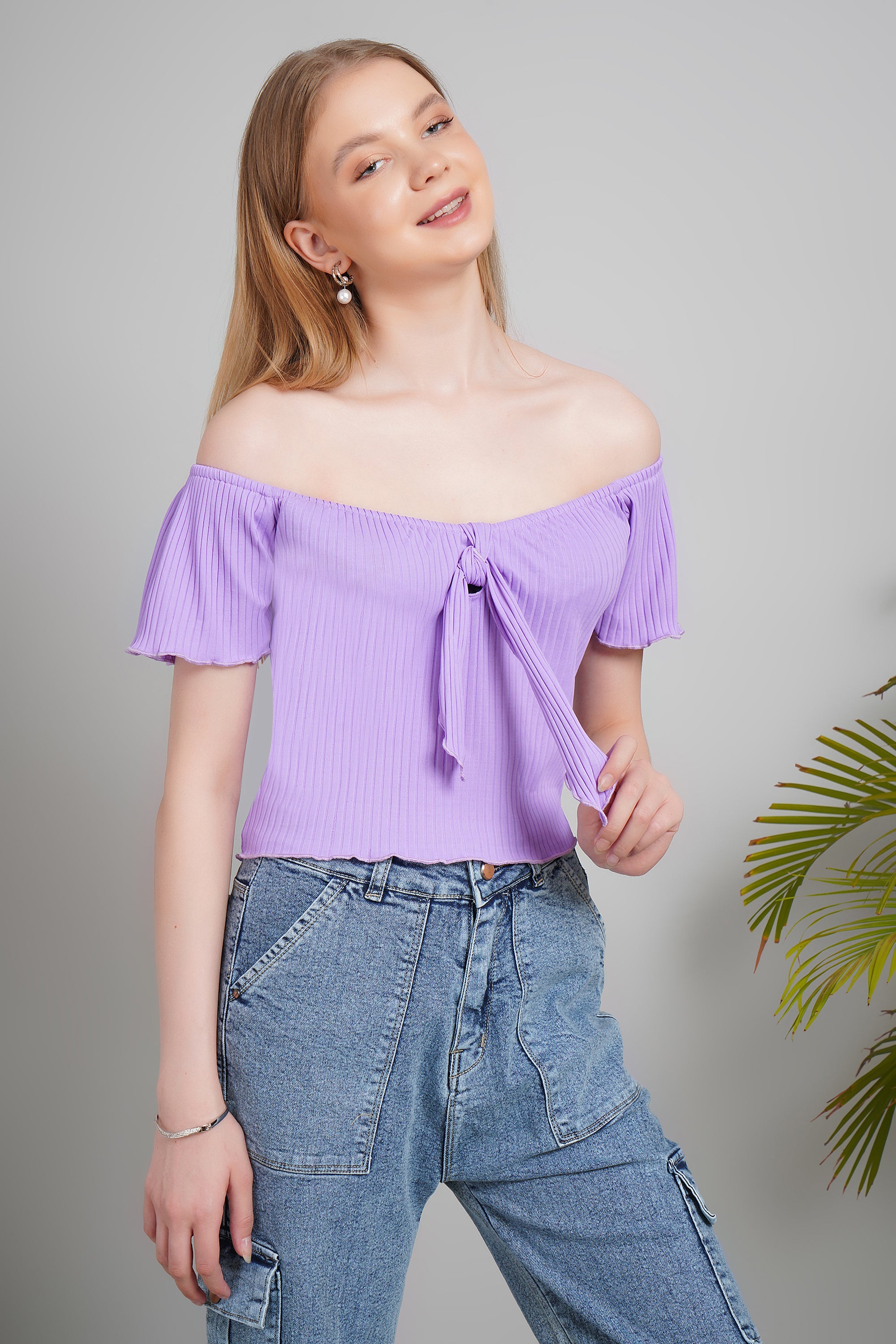 Women's Cotton Crop Top, Short Sleeve, Regular Fit