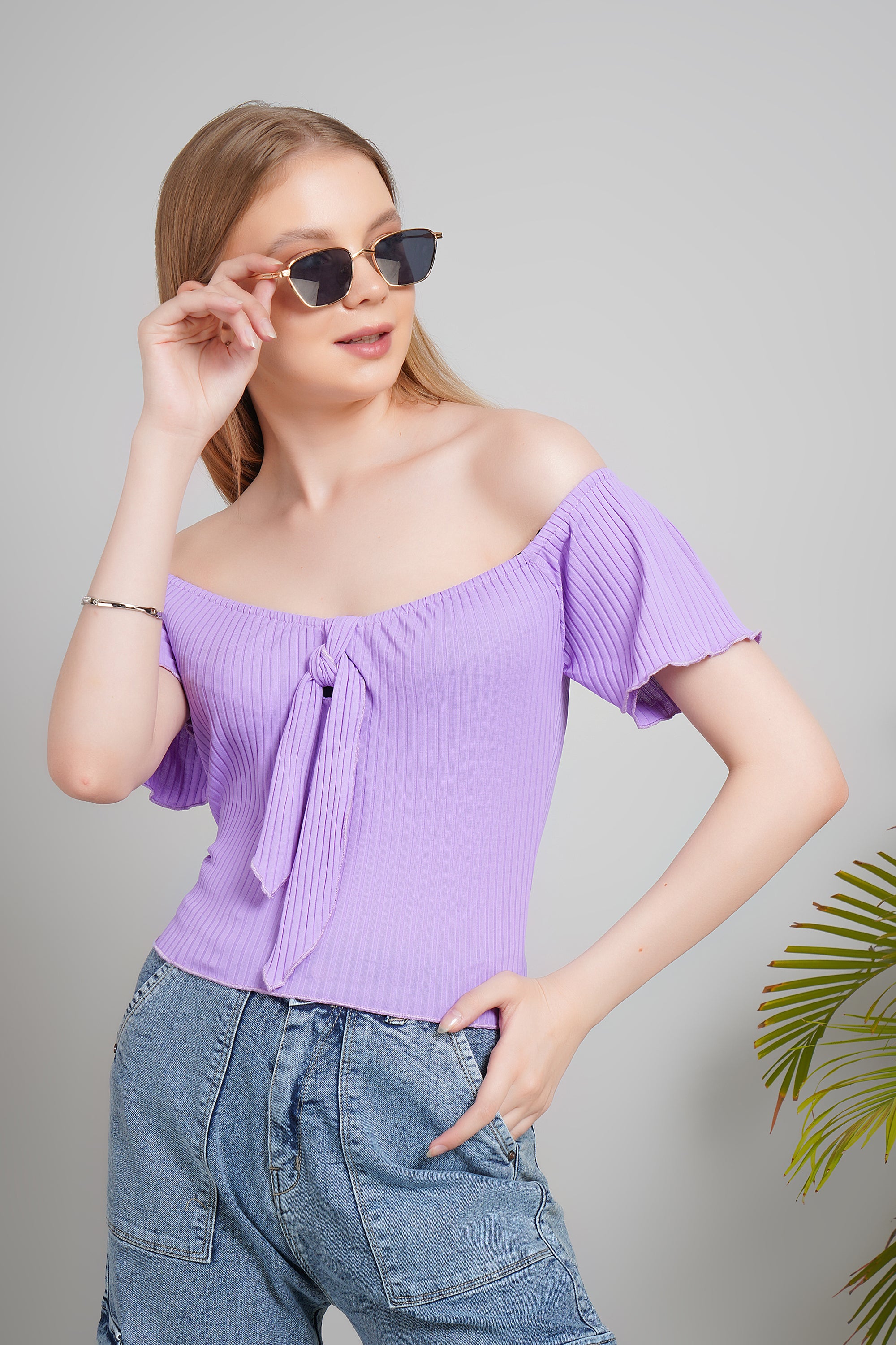 Women's Cotton Crop Top, Short Sleeve, Regular Fit