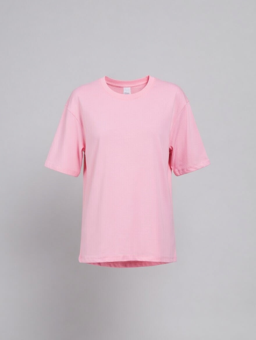 Women’s Oversized Solid T-Shirt | Relaxed Fit Round Neck Casual Loose Tee
