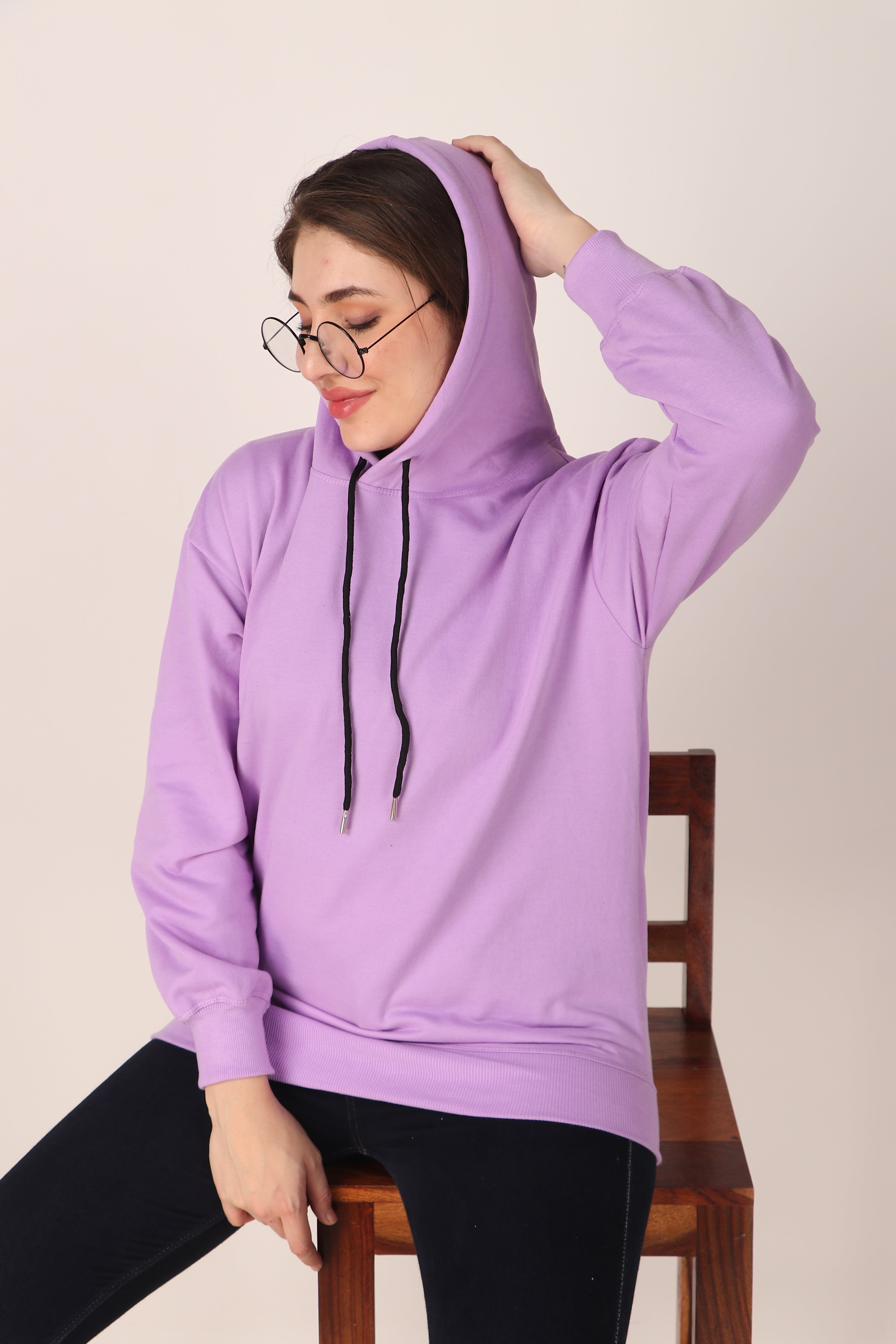 Women's Hoodie Pullover Cotton Blend Hoodie with Hood and Pocket, Casual