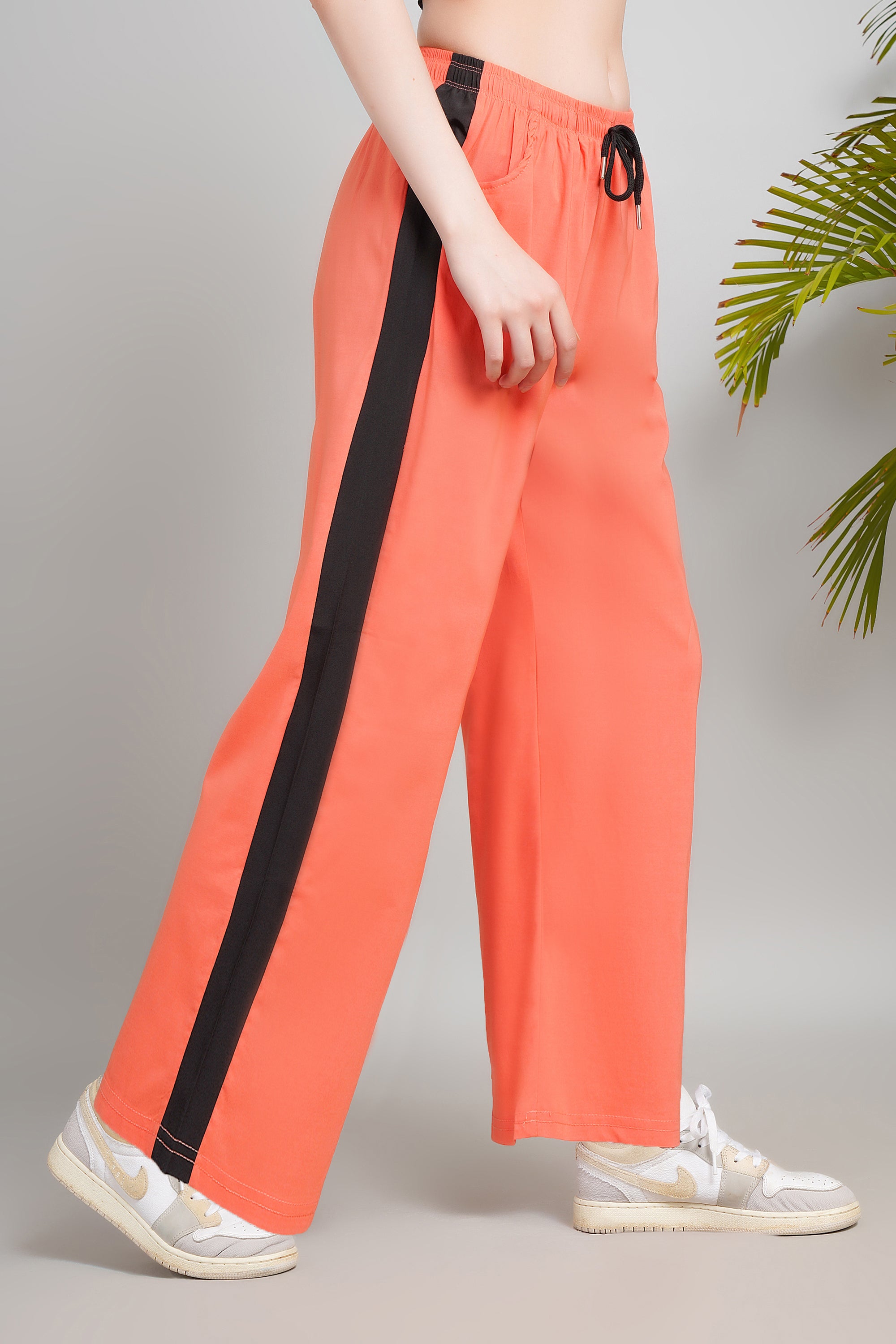 Women High Waist Wide Leg Track Pants, Loose Fit, Comfy Activewear with Pockets
