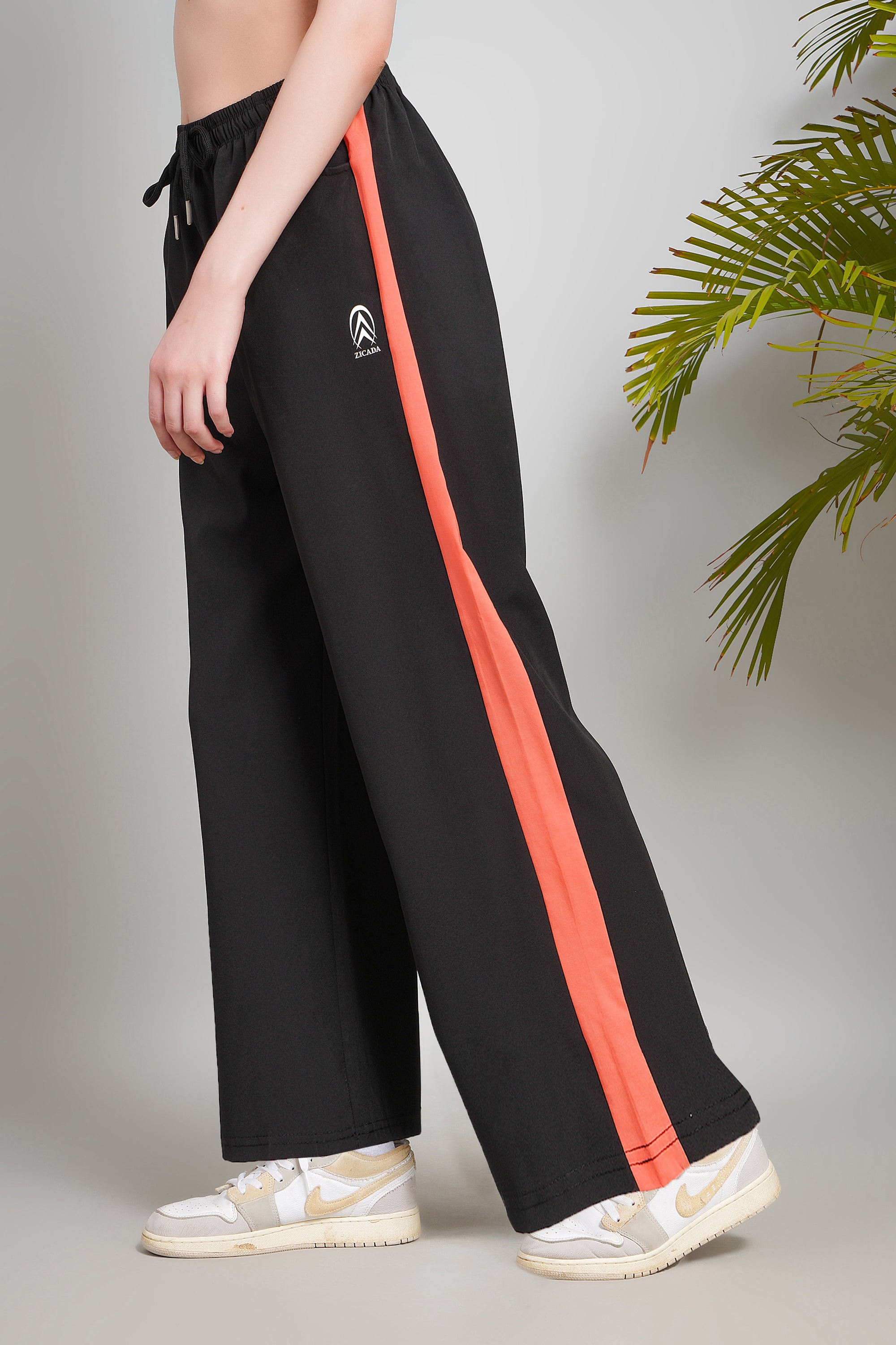 Women High Waist Wide Leg Track Pants, Loose Fit, Comfy Activewear with Pockets