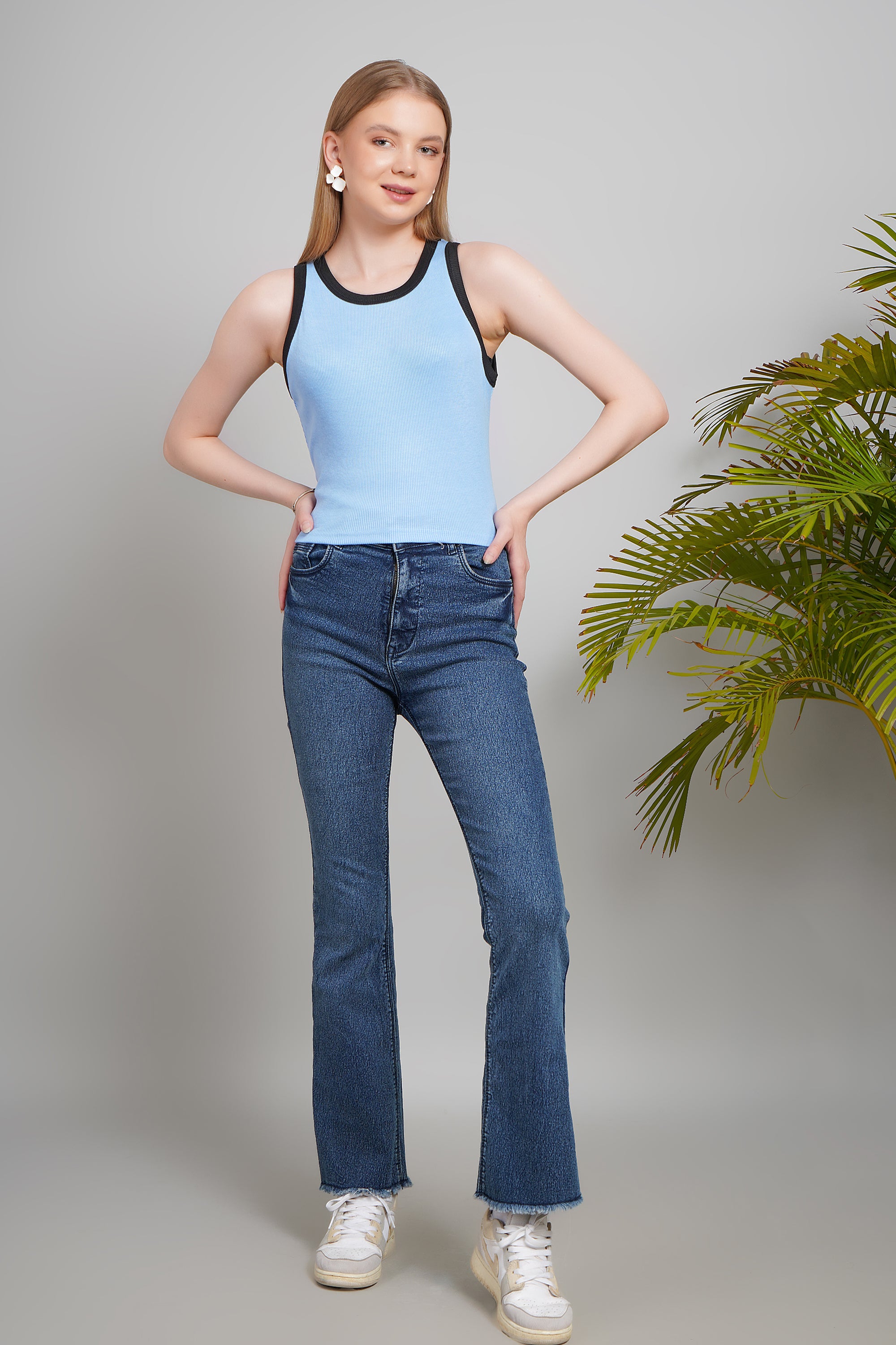 Women's Parkour Tank Top, Round Neck, Regular Fit, Summer Casual Wear