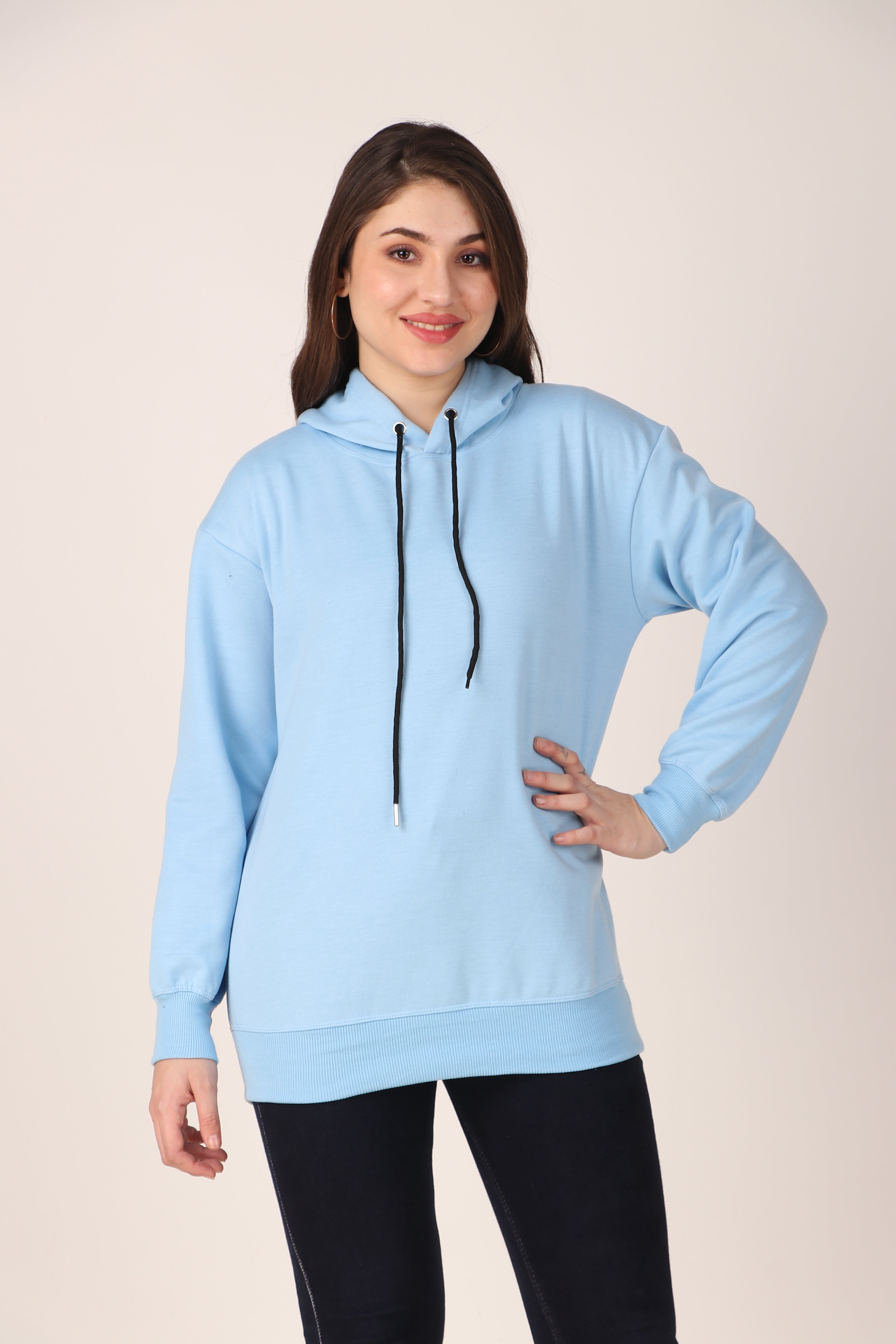 Women's Hoodie Pullover Cotton Blend Hoodie with Hood and Pocket, Casual