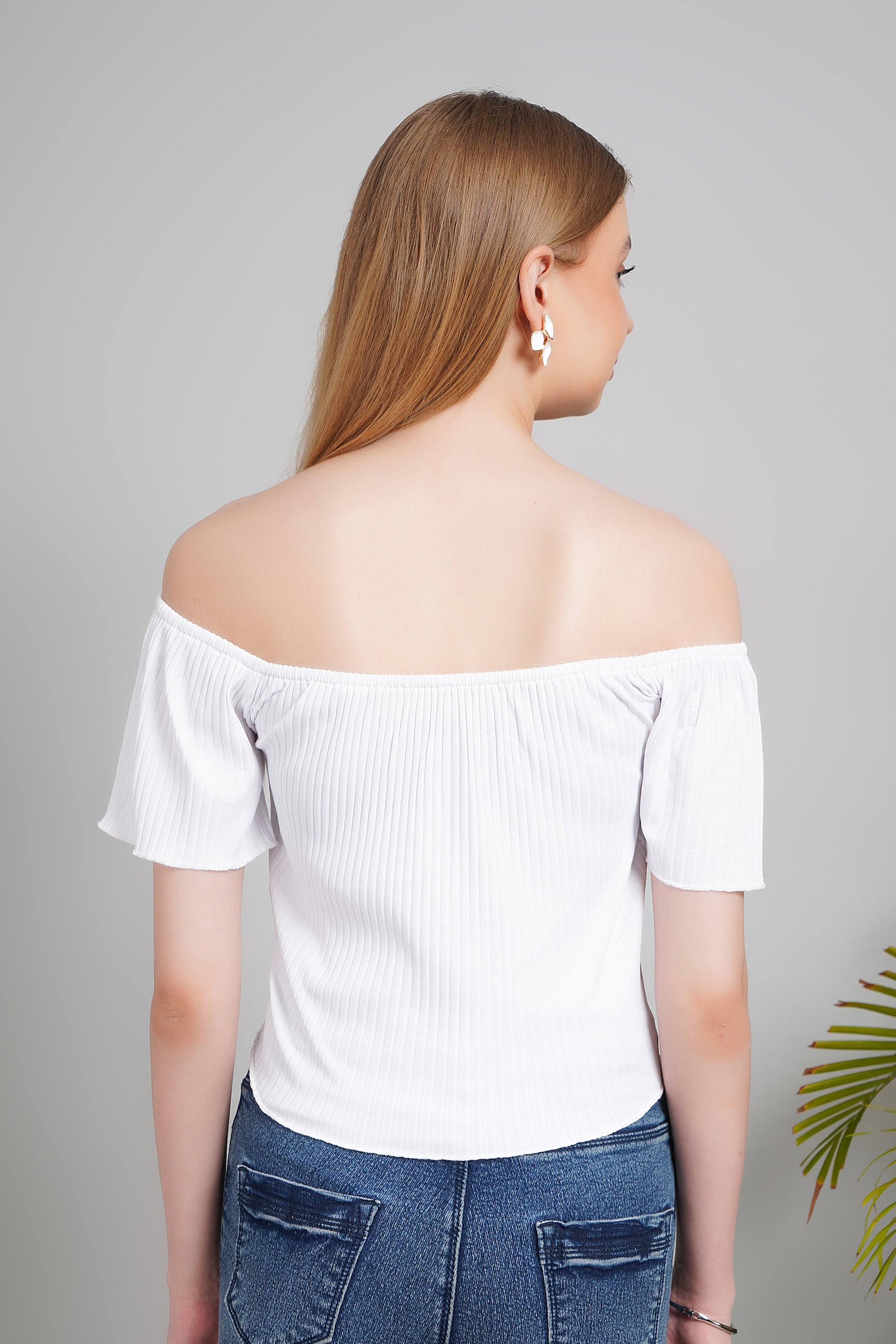 Women's Cotton Crop Top, Short Sleeve, Regular Fit