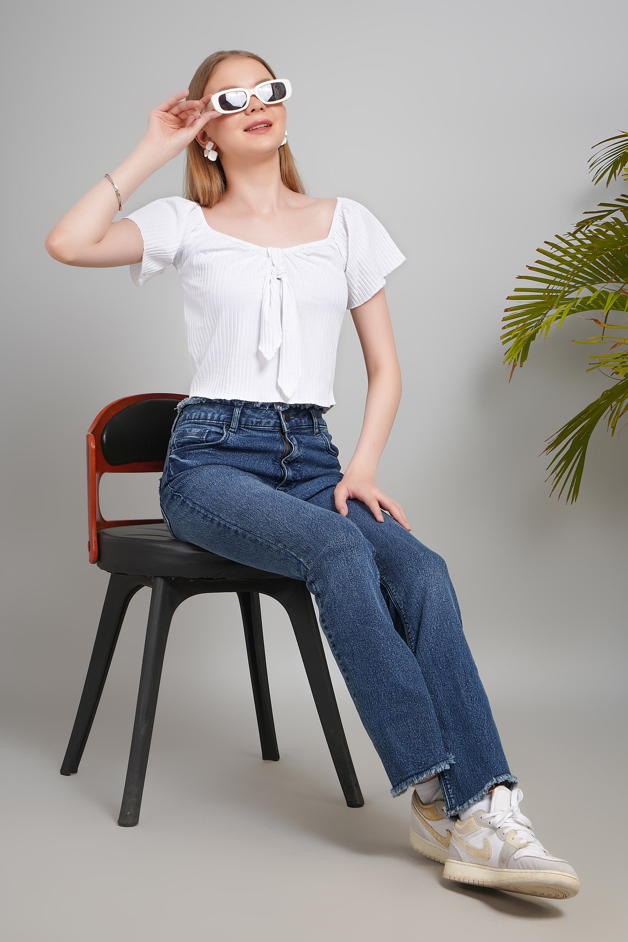 Women's Cotton Crop Top, Short Sleeve, Regular Fit
