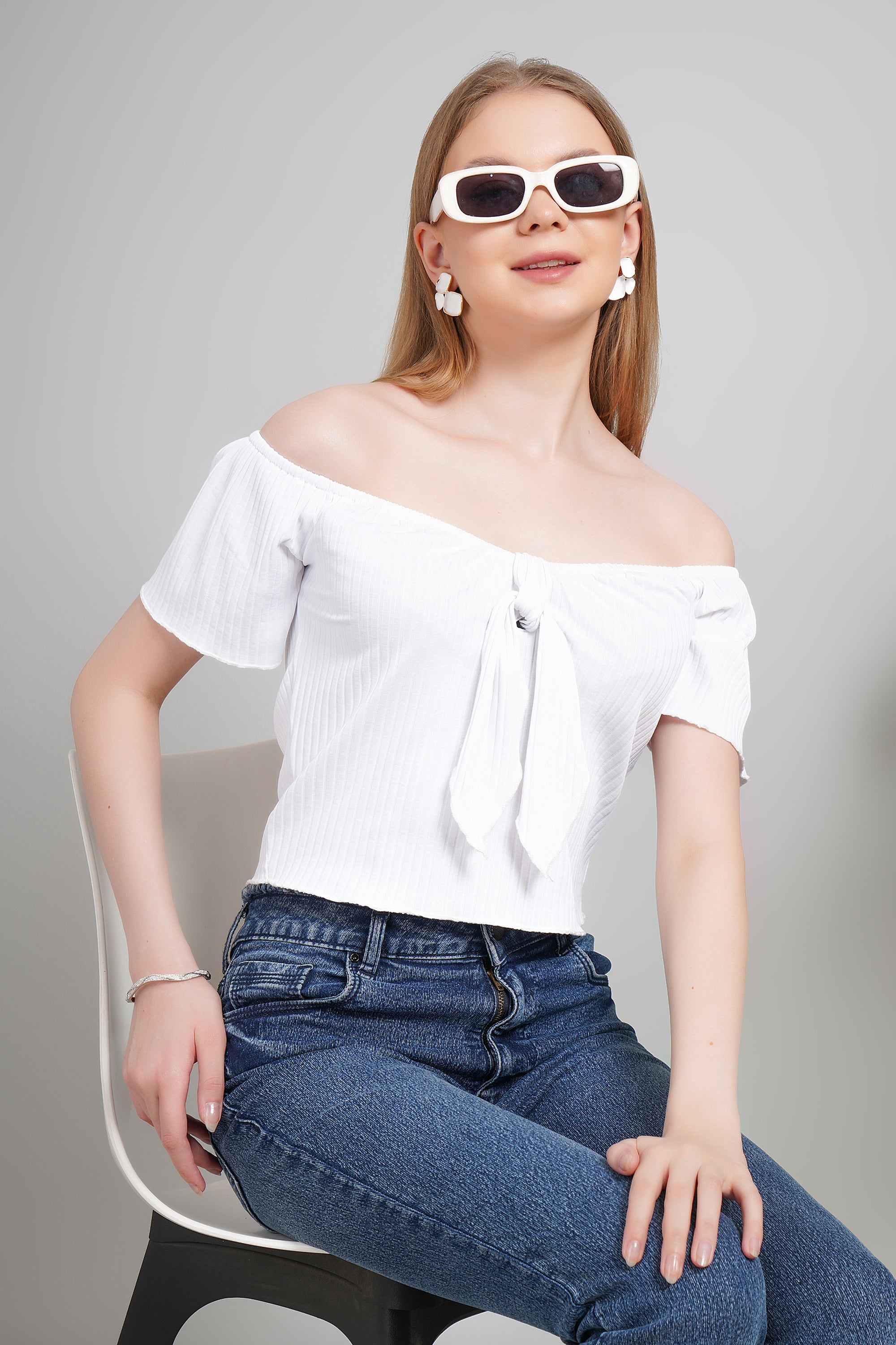 Women's Cotton Crop Top, Short Sleeve, Regular Fit