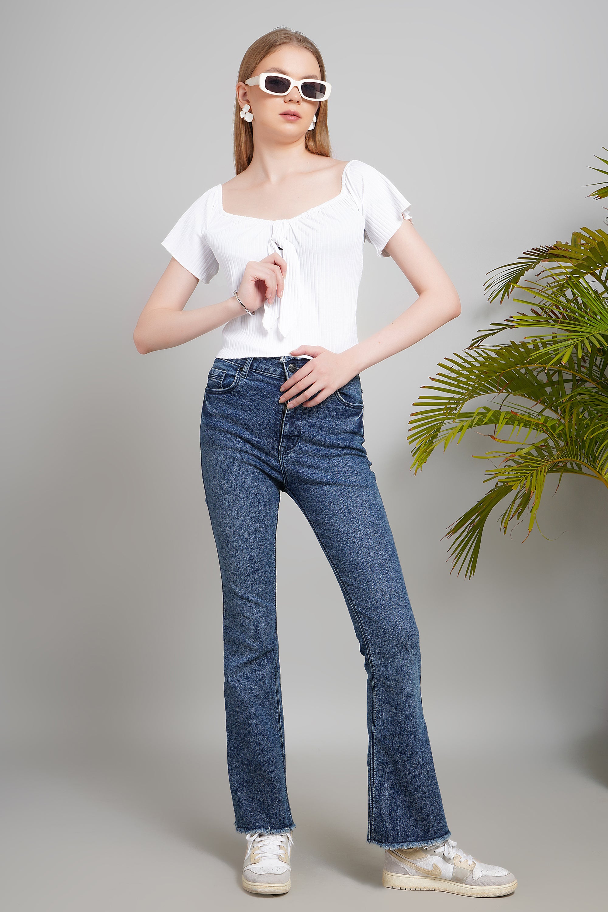 Women's Cotton Crop Top, Short Sleeve, Regular Fit