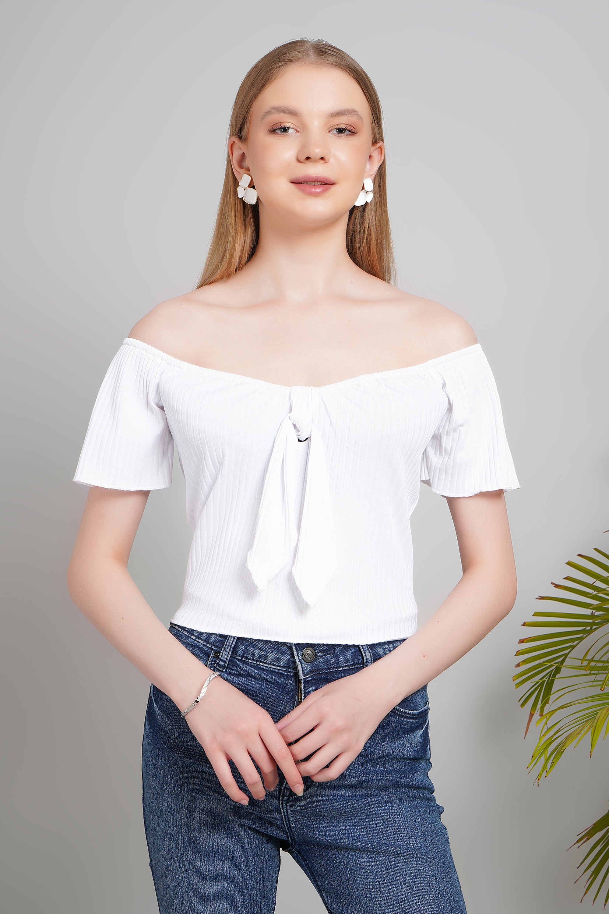 Women's Cotton Crop Top, Short Sleeve, Regular Fit