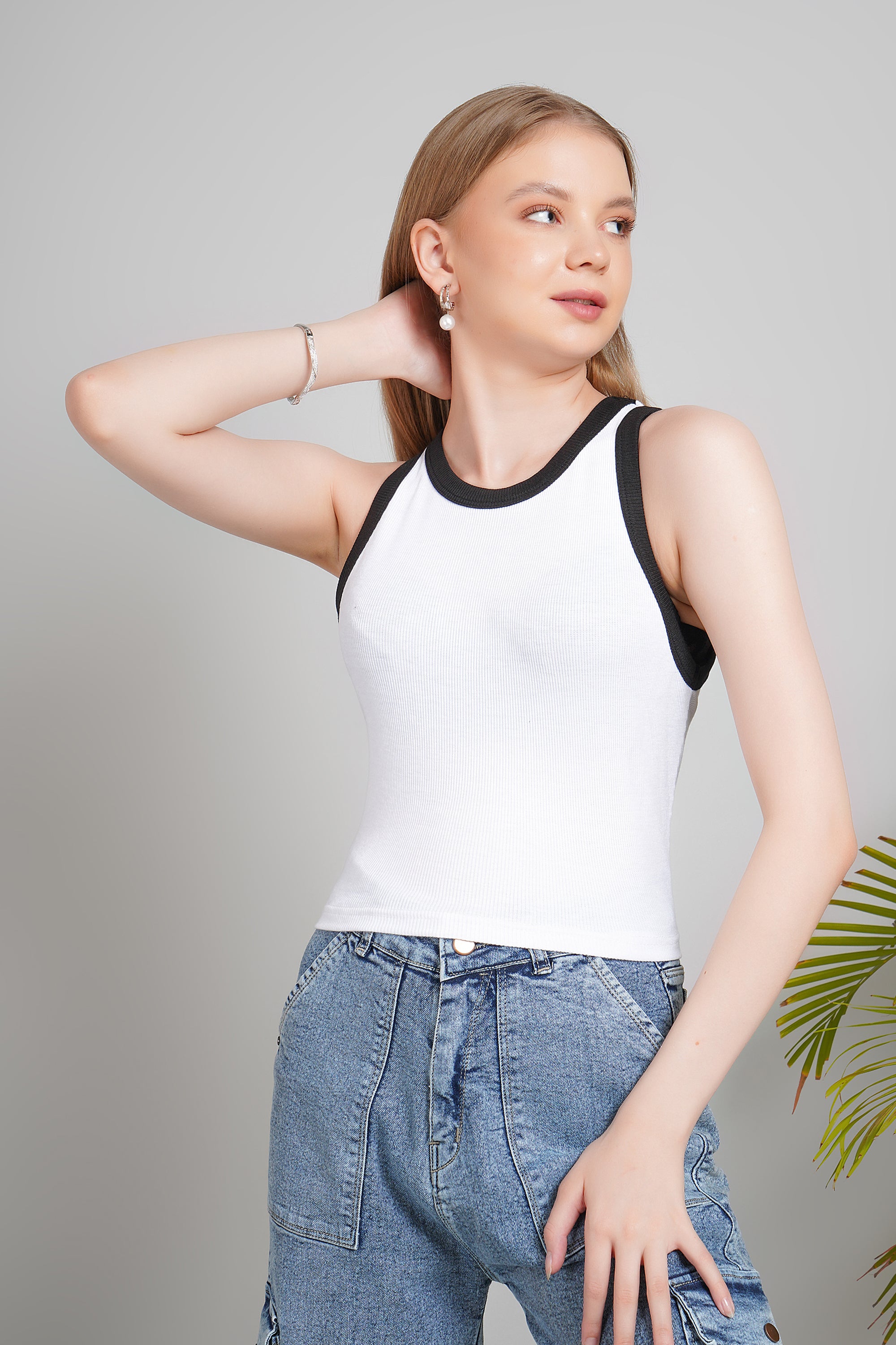 Women's Parkour Tank Top, Round Neck, Regular Fit, Summer Casual Wear