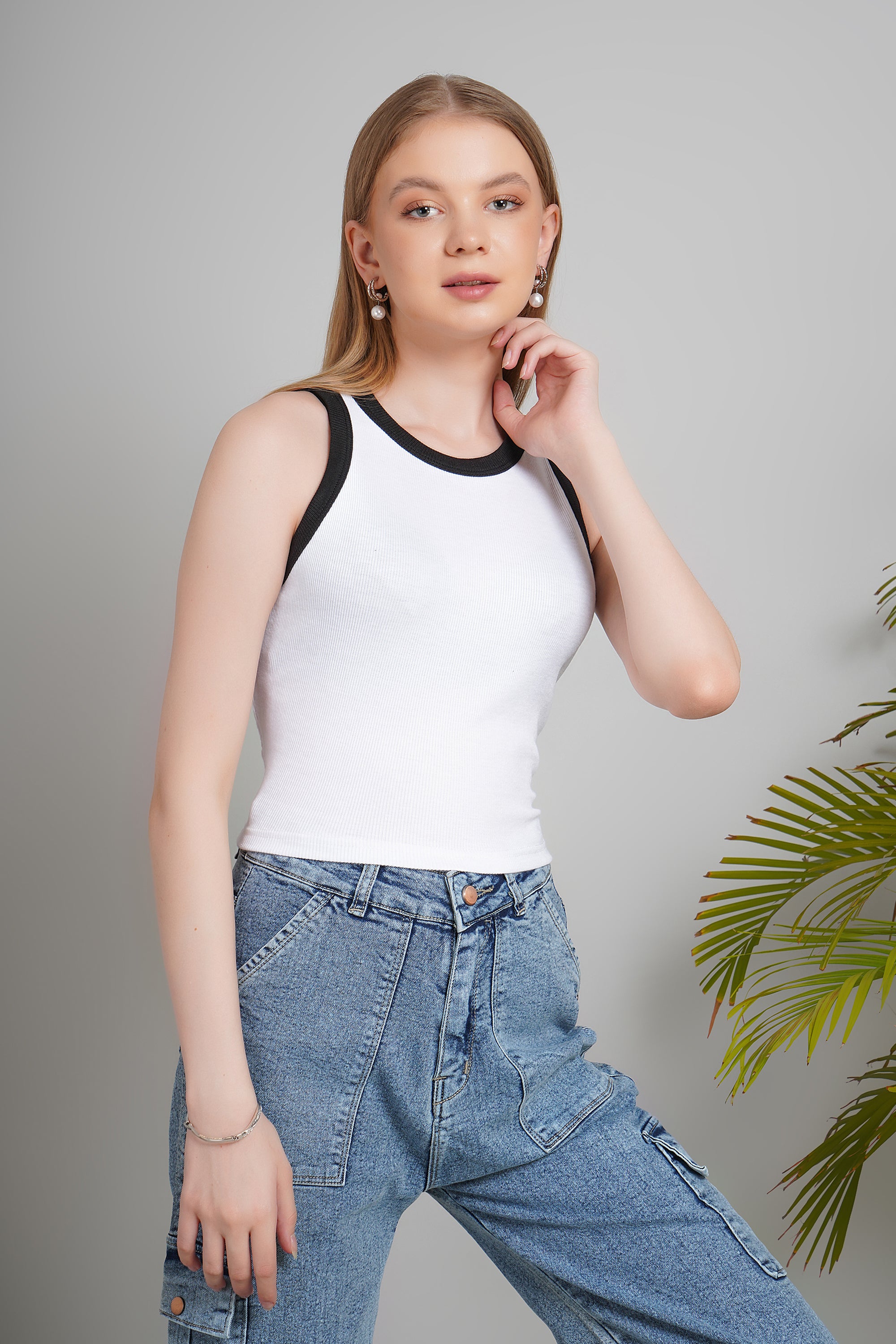Women's Parkour Tank Top, Round Neck, Regular Fit, Summer Casual Wear