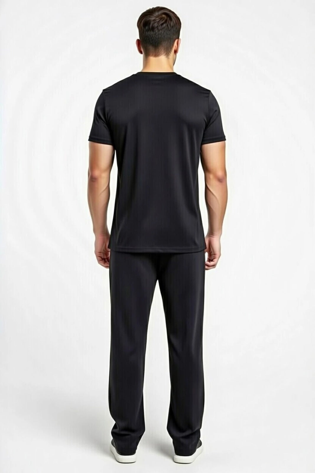 Men’s Polyester Tracksuit Set | Round Neck Half Sleeve Sportswear