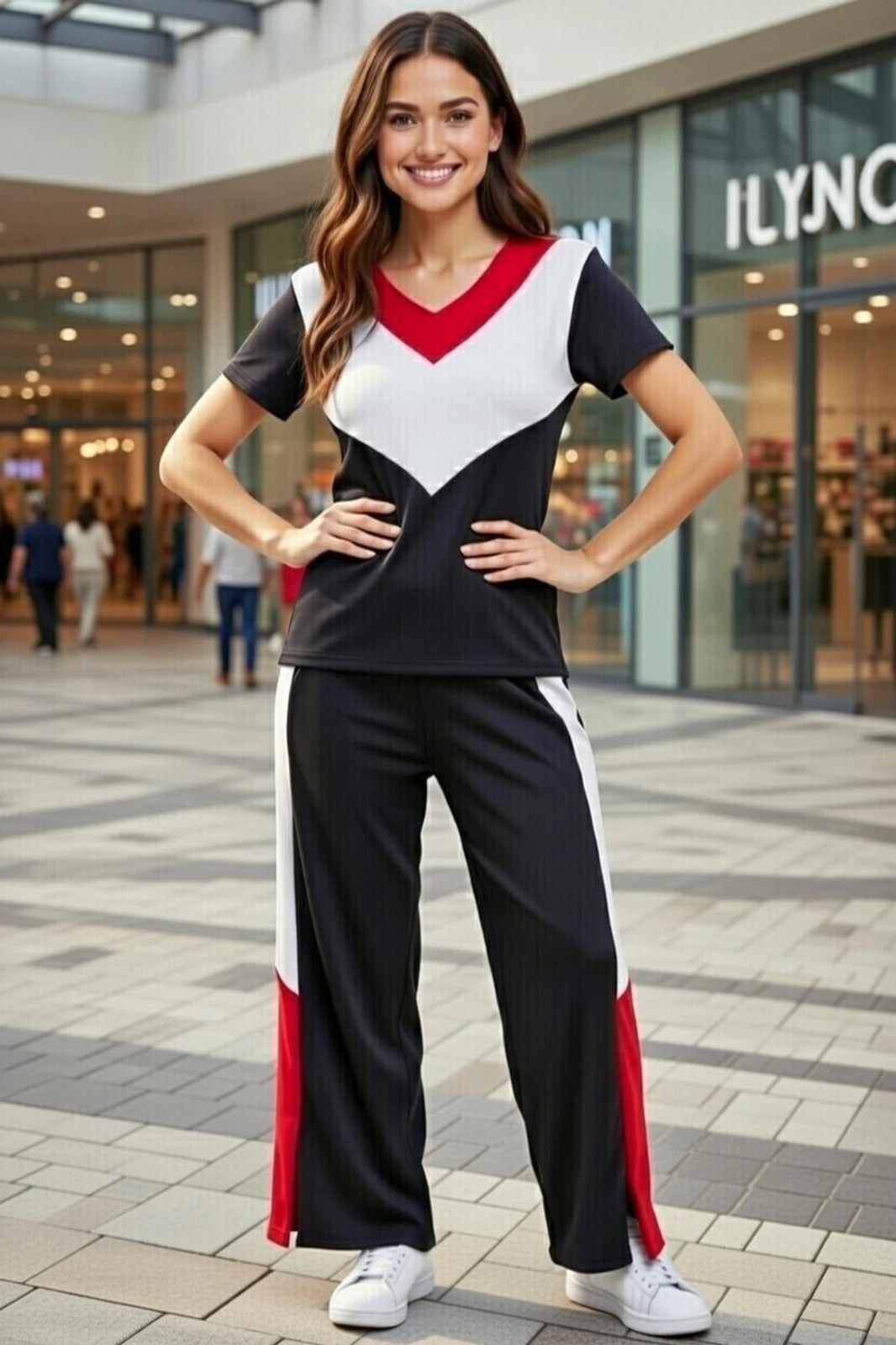 Women’s Gym Wear Tracksuit Set | T-Shirt & Trouser Activewear Combo