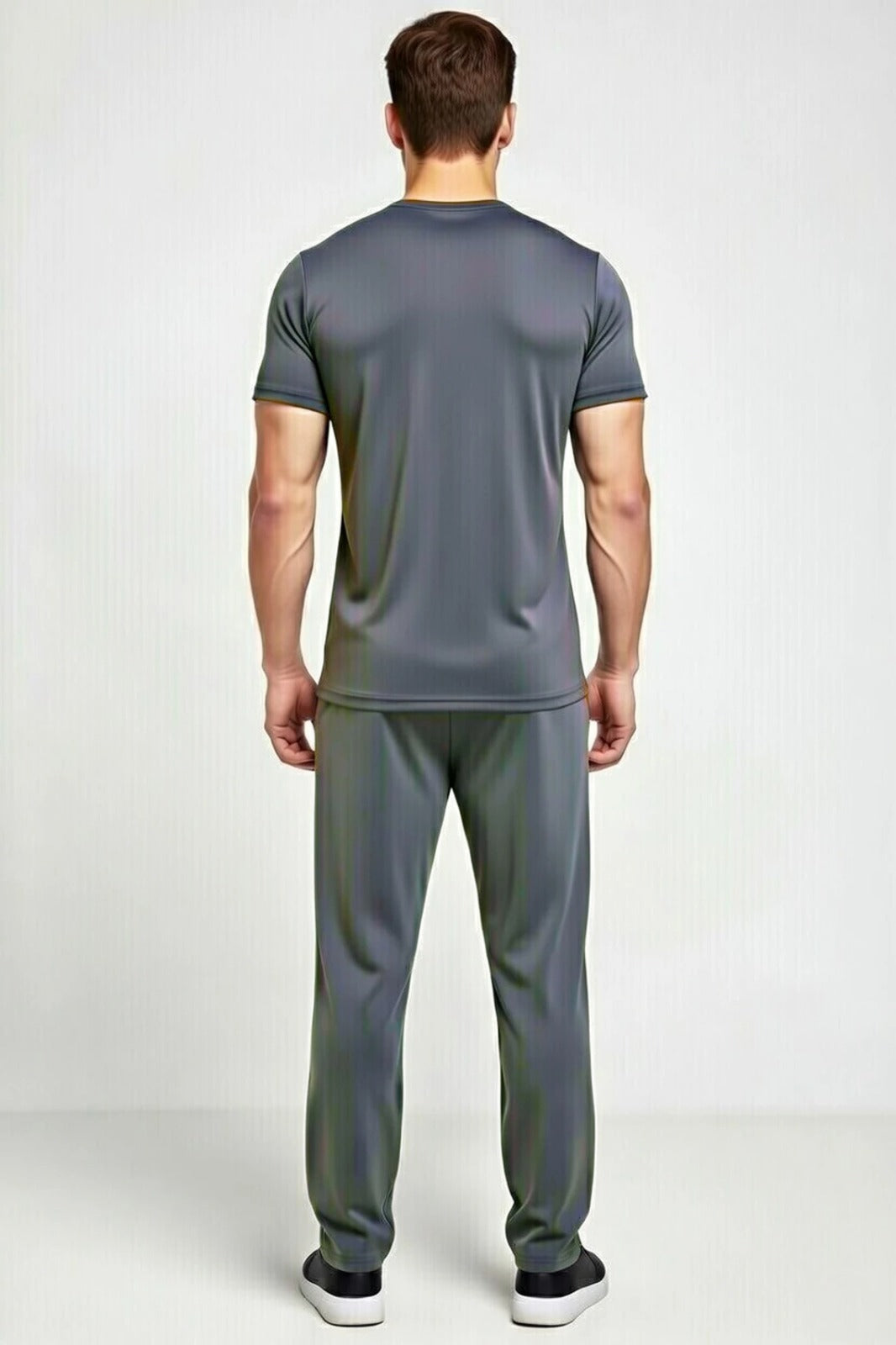 Men’s Polyester Tracksuit Set | Round Neck Half Sleeve Sportswear