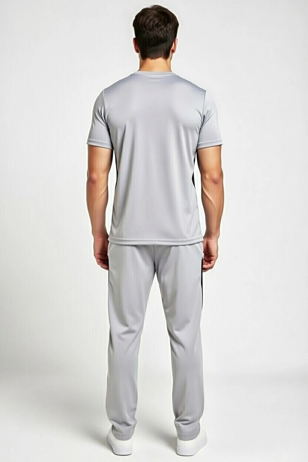 Men’s Polyester Tracksuit Set | Round Neck Half Sleeve Sportswear