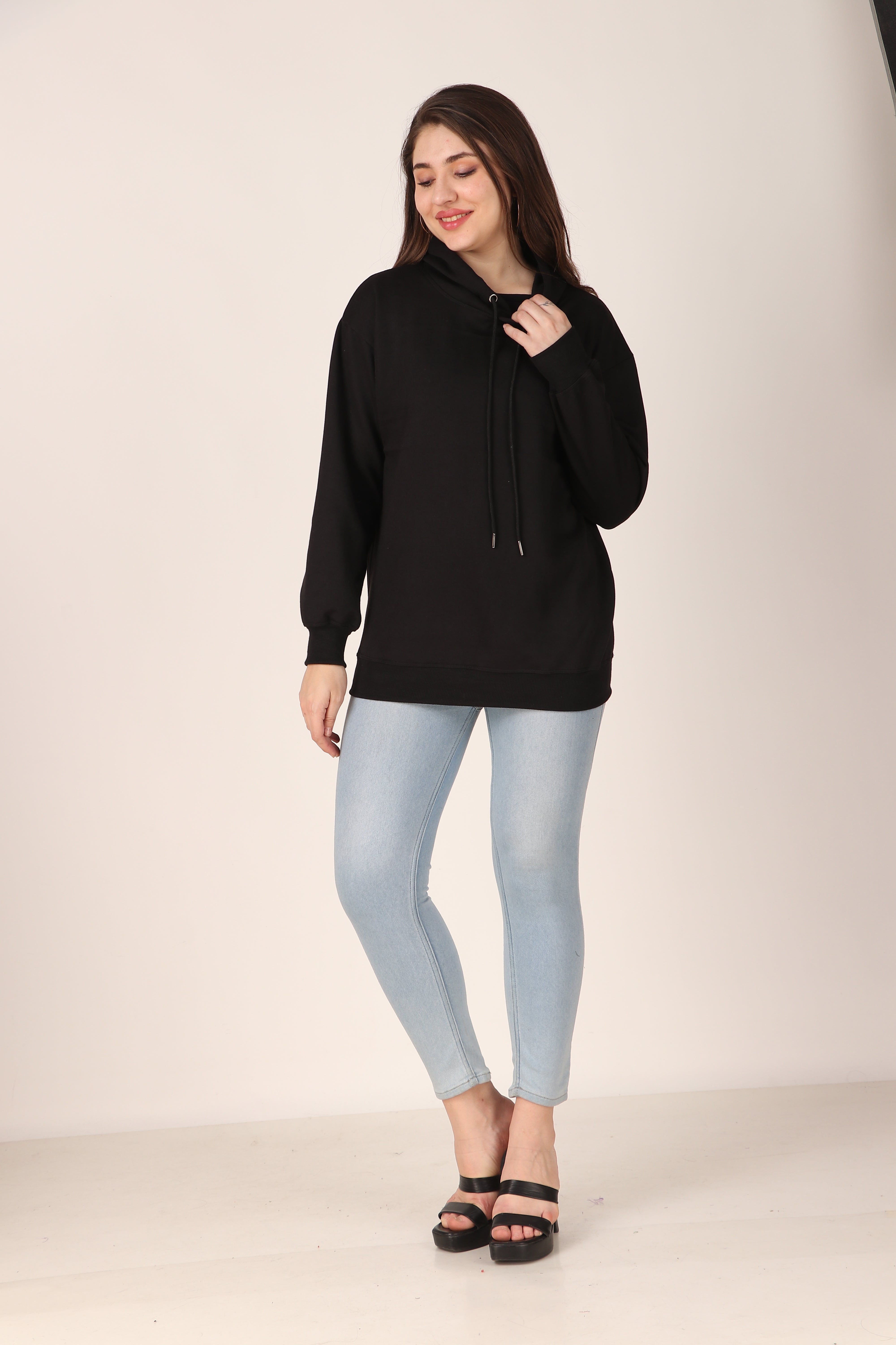 Women's Hoodie Pullover Cotton Blend Hoodie with Hood and Pocket, Casual