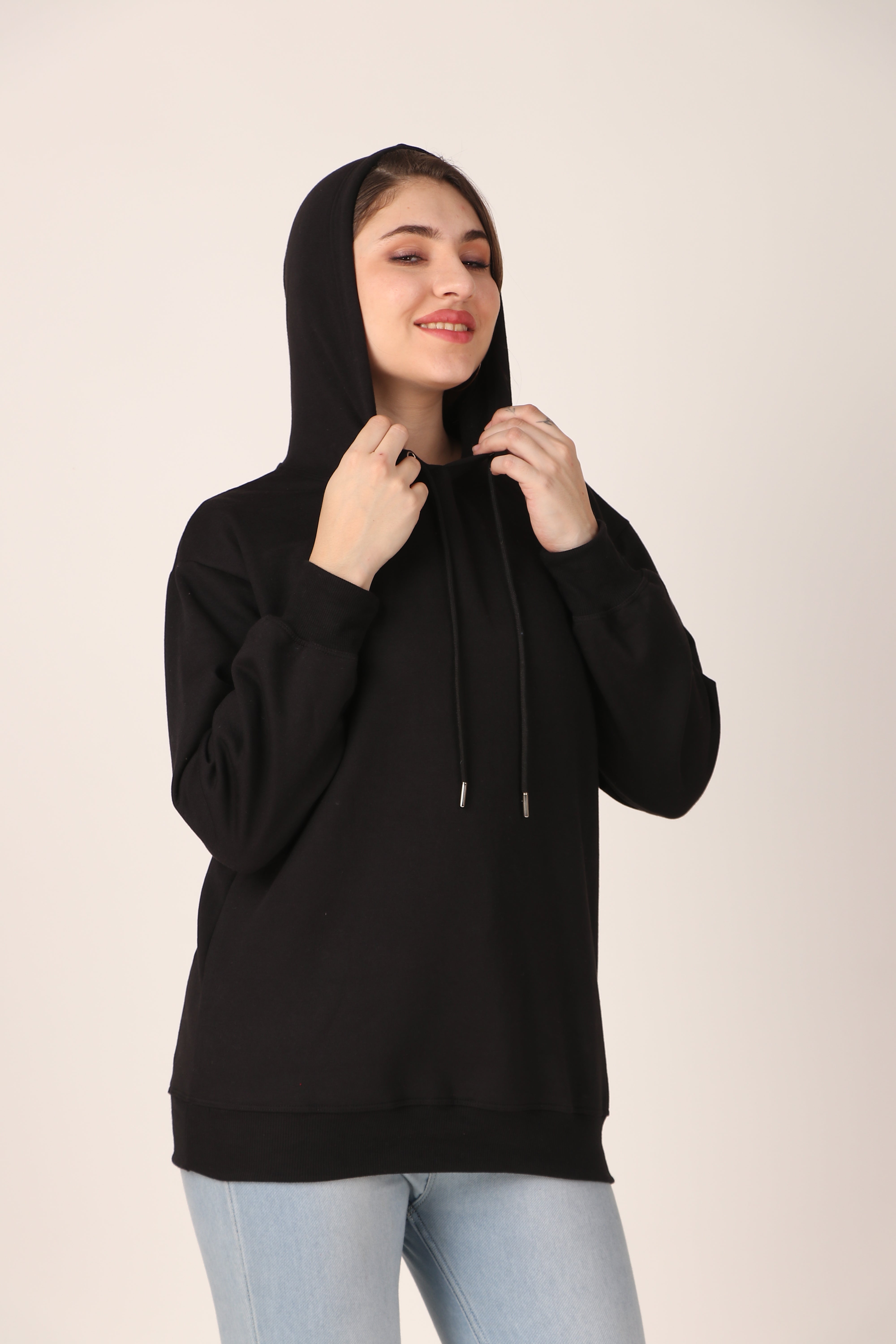Women's Hoodie Pullover Cotton Blend Hoodie with Hood and Pocket, Casual