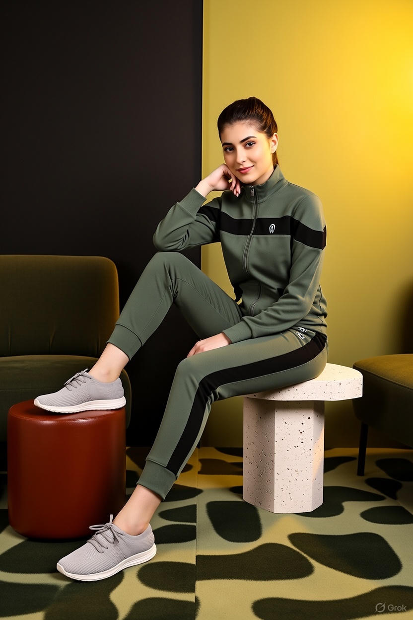Women's Athletics Gym Running Sports Track Suit | Regular Casual Fit | Track Suit for Girls & Women