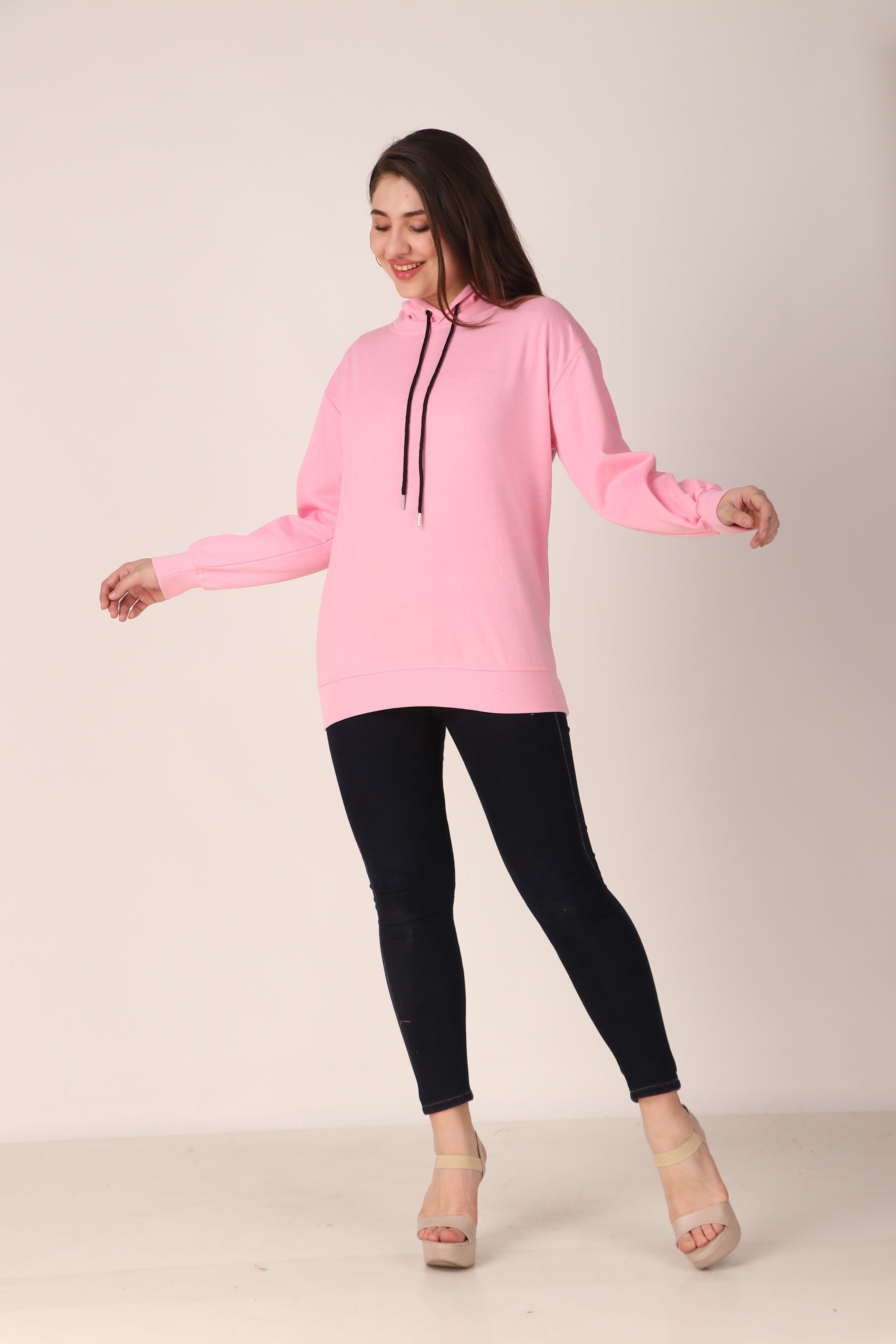 Women's Hoodie Pullover Cotton Blend Hoodie with Hood and Pocket, Casual