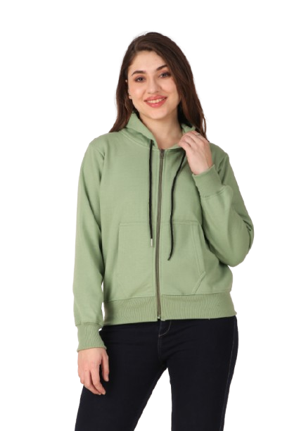 Women's Zip-Up Hoodie Full Zip Cotton Blend Hoodie with Pockets, Long Sleeve