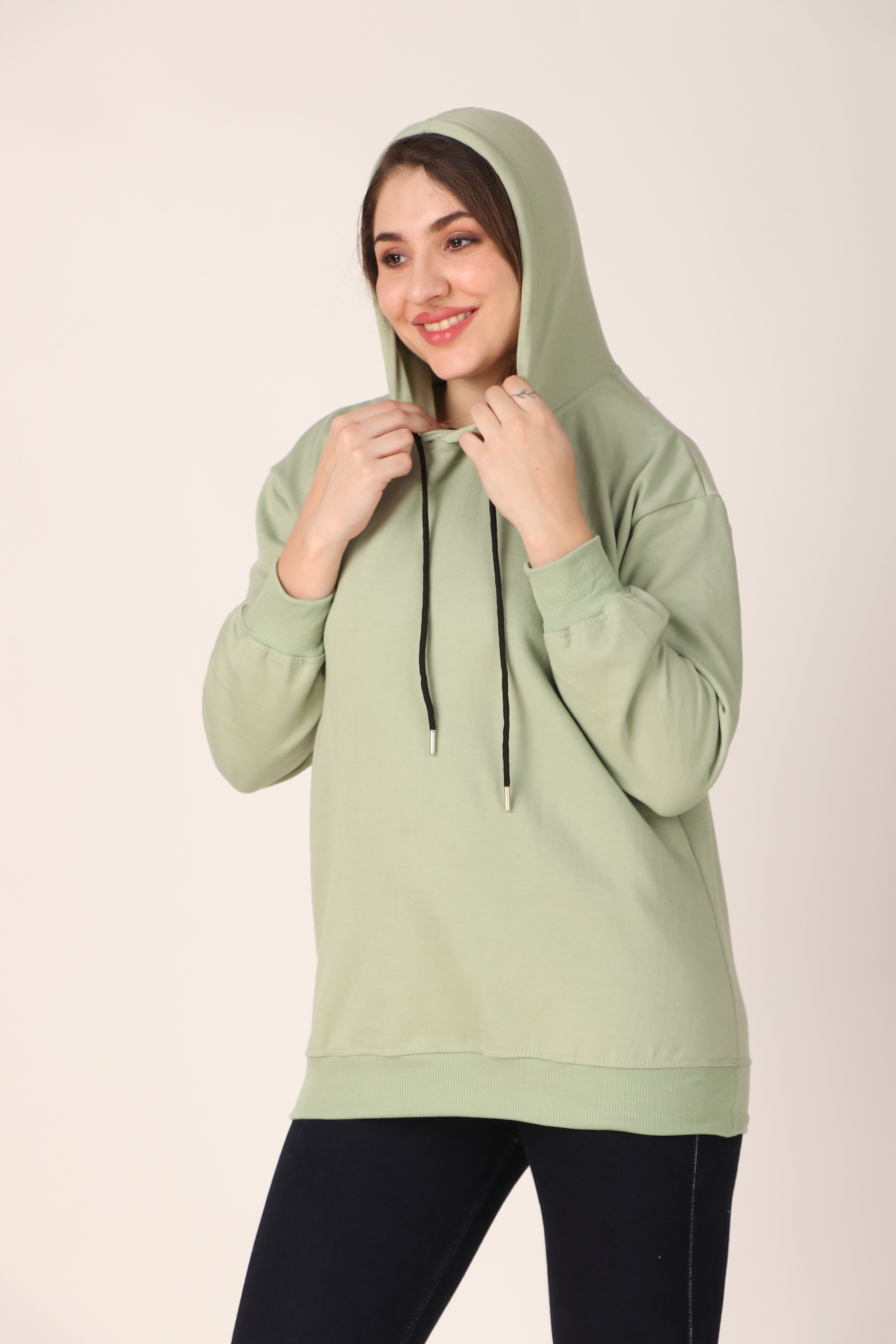 Women's Hoodie Pullover Cotton Blend Hoodie with Hood and Pocket, Casual