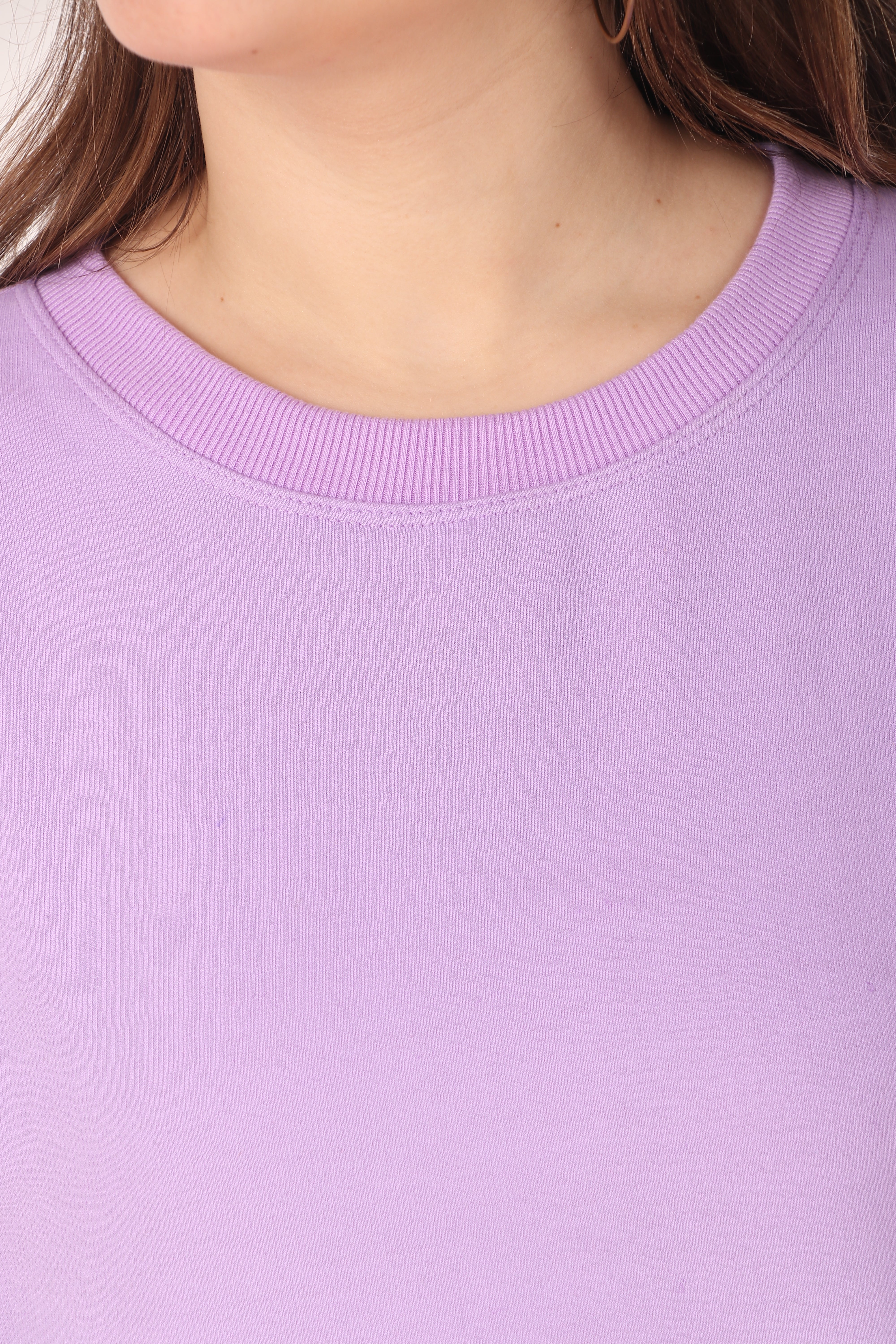 Women's Drop Shoulder Crop Sweatshirt Long Sleeve Pullover, Casual Loose Fit, Soft Cotton Blend