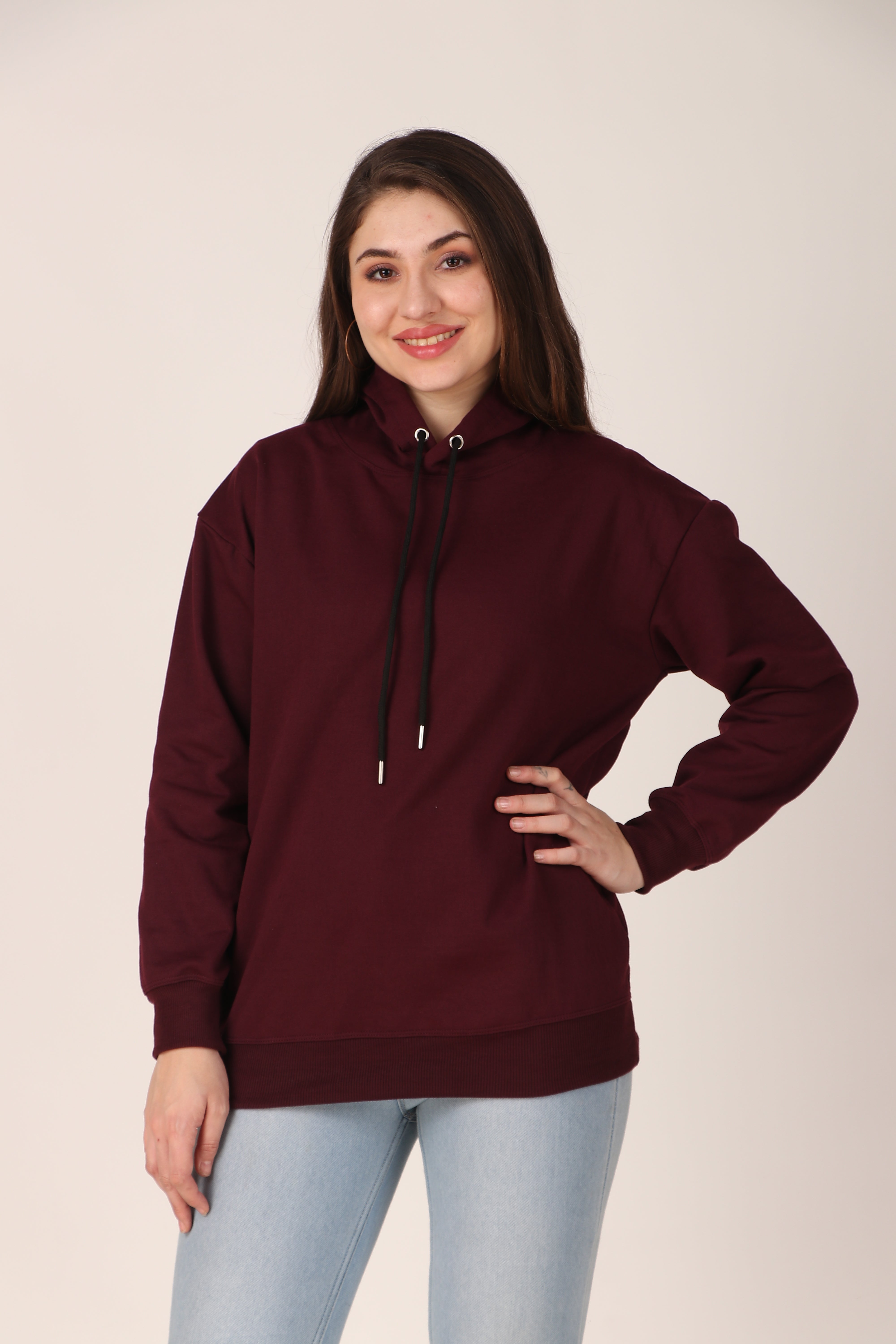 Women's Hoodie Pullover Cotton Blend Hoodie with Hood and Pocket, Casual