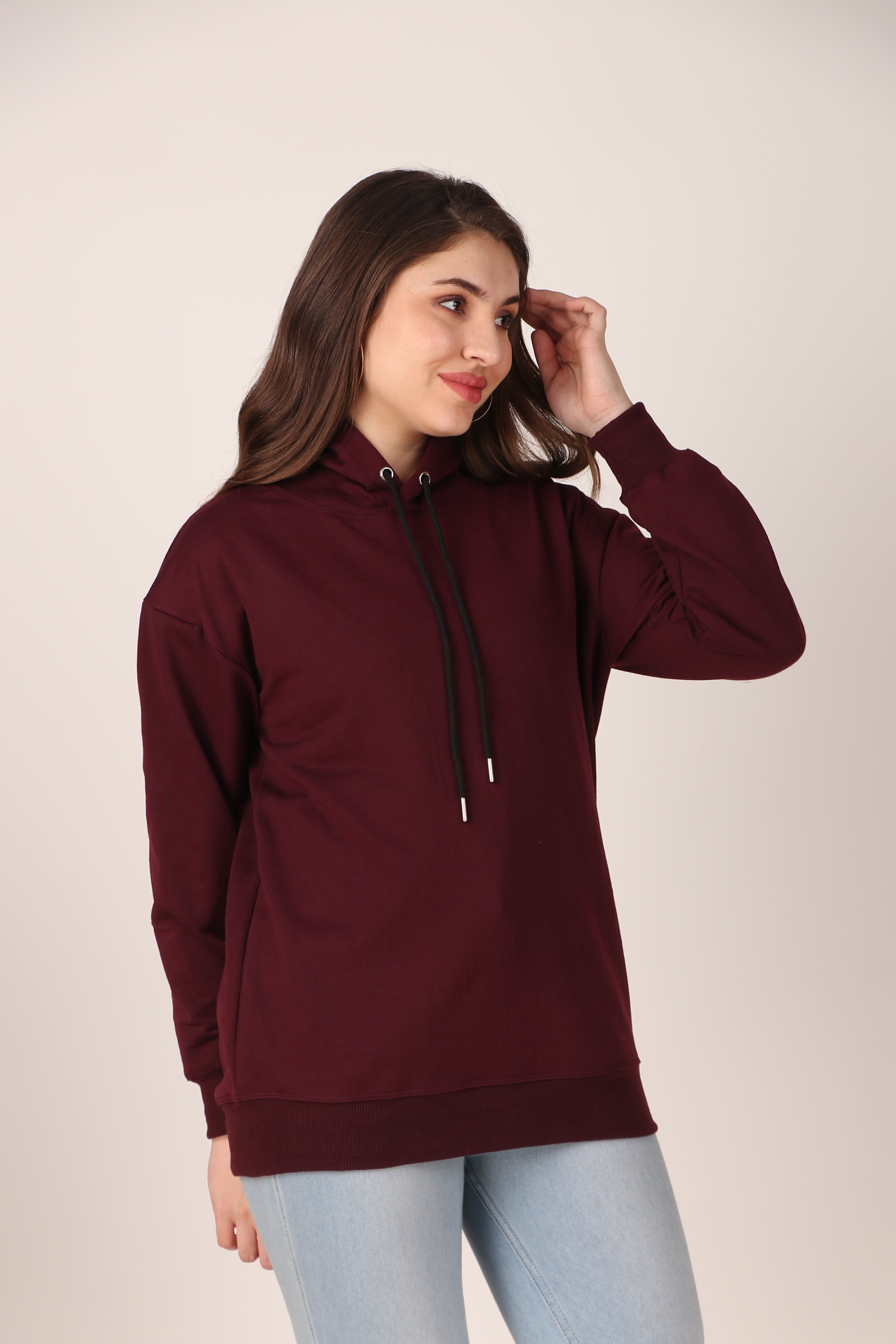 Women's Hoodie Pullover Cotton Blend Hoodie with Hood and Pocket, Casual