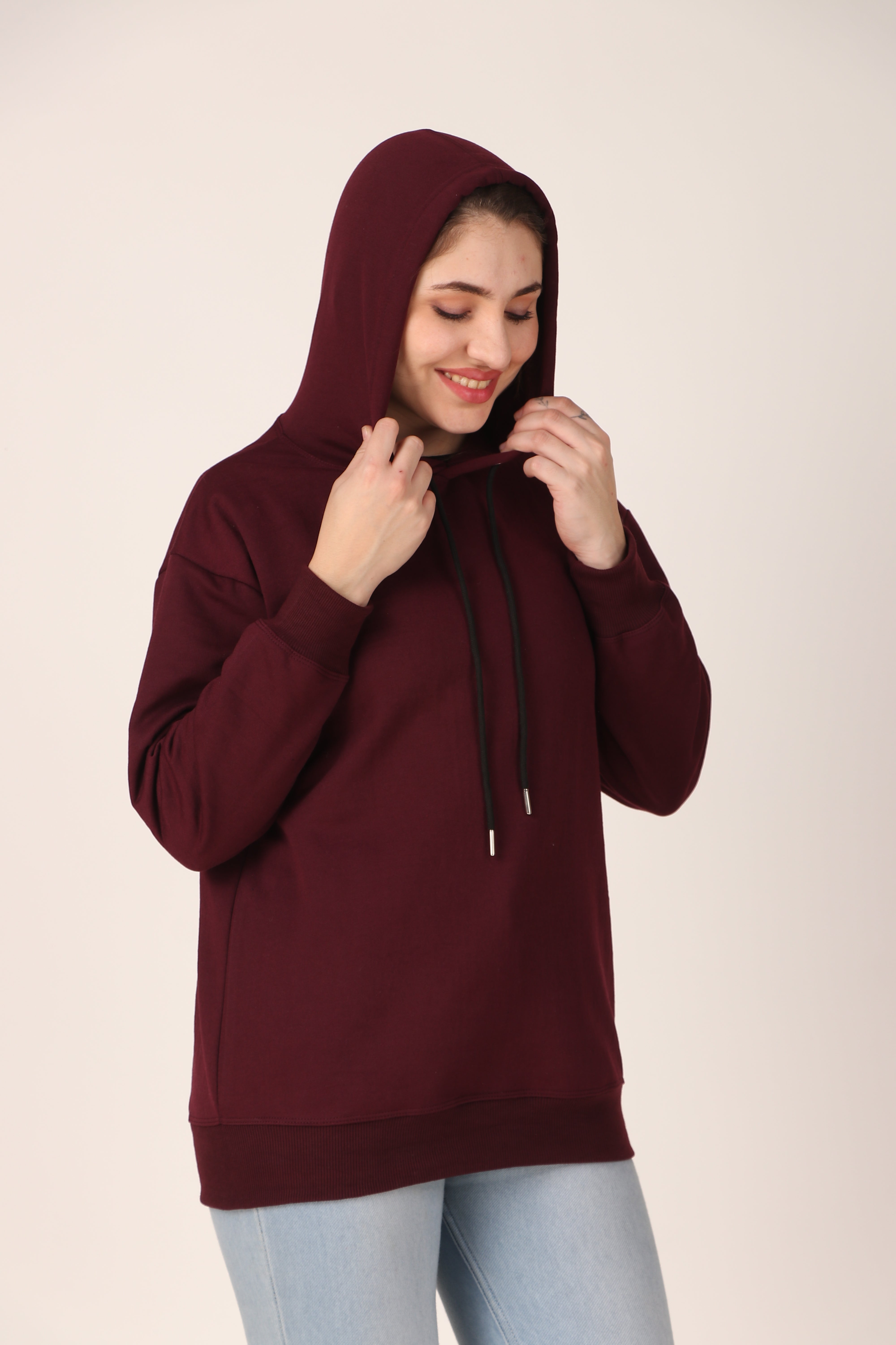 Women's Hoodie Pullover Cotton Blend Hoodie with Hood and Pocket, Casual
